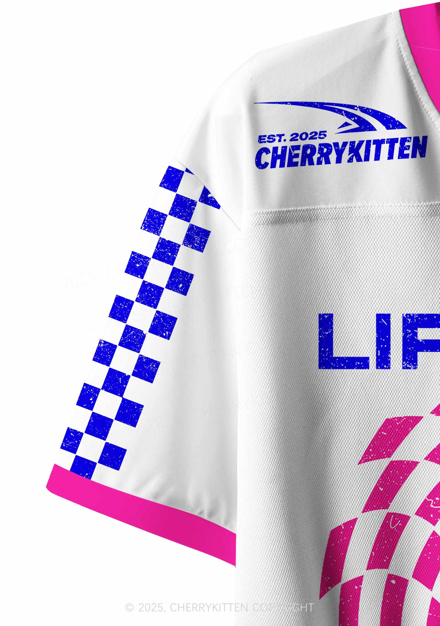 Custom Life Sucks Y2K Crop Sport Jersey Shirts Cherrykitten
