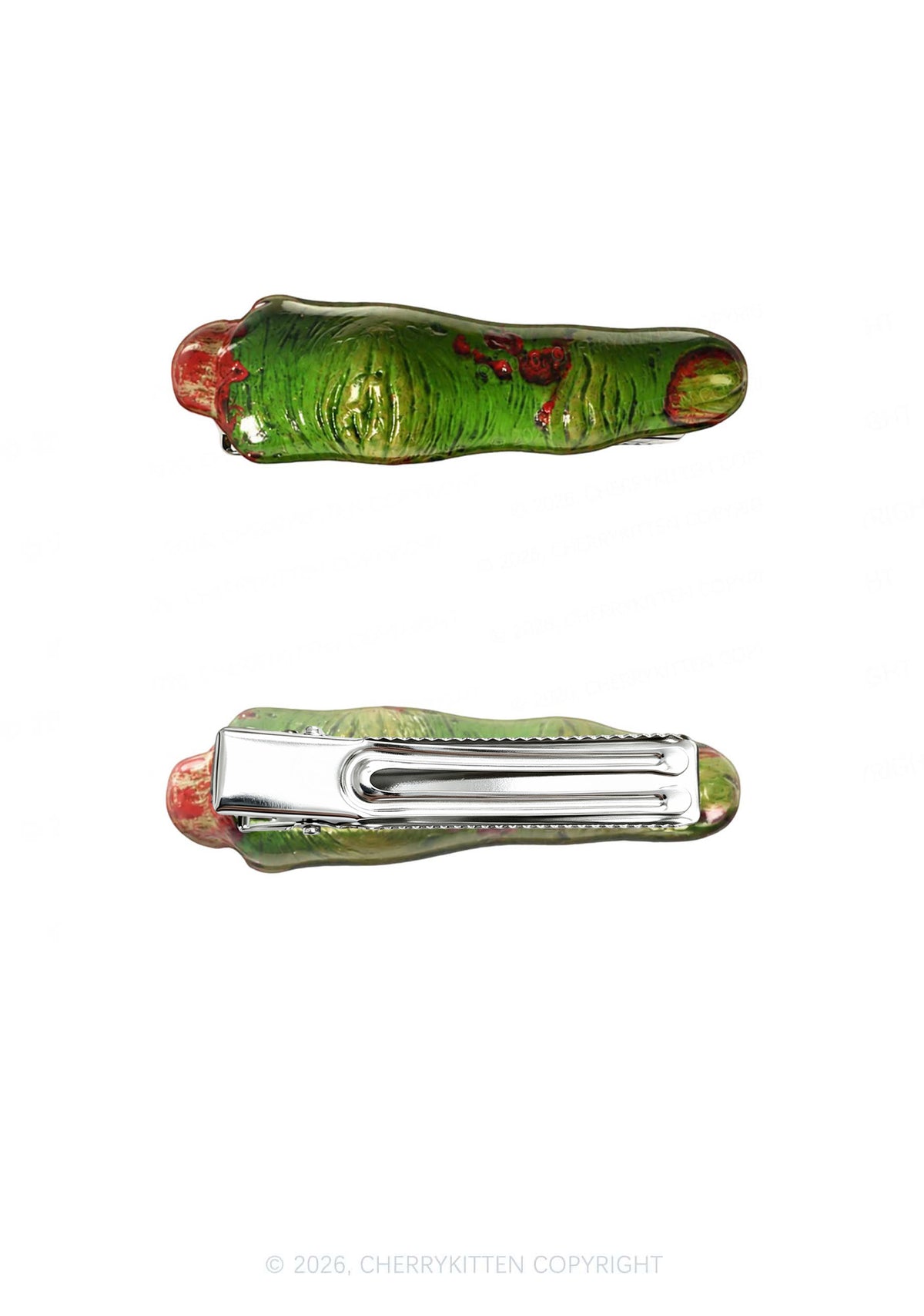 Halloween Zombie Finger Y2K Acrylic Duckbill Hair Clips Cherrykitten