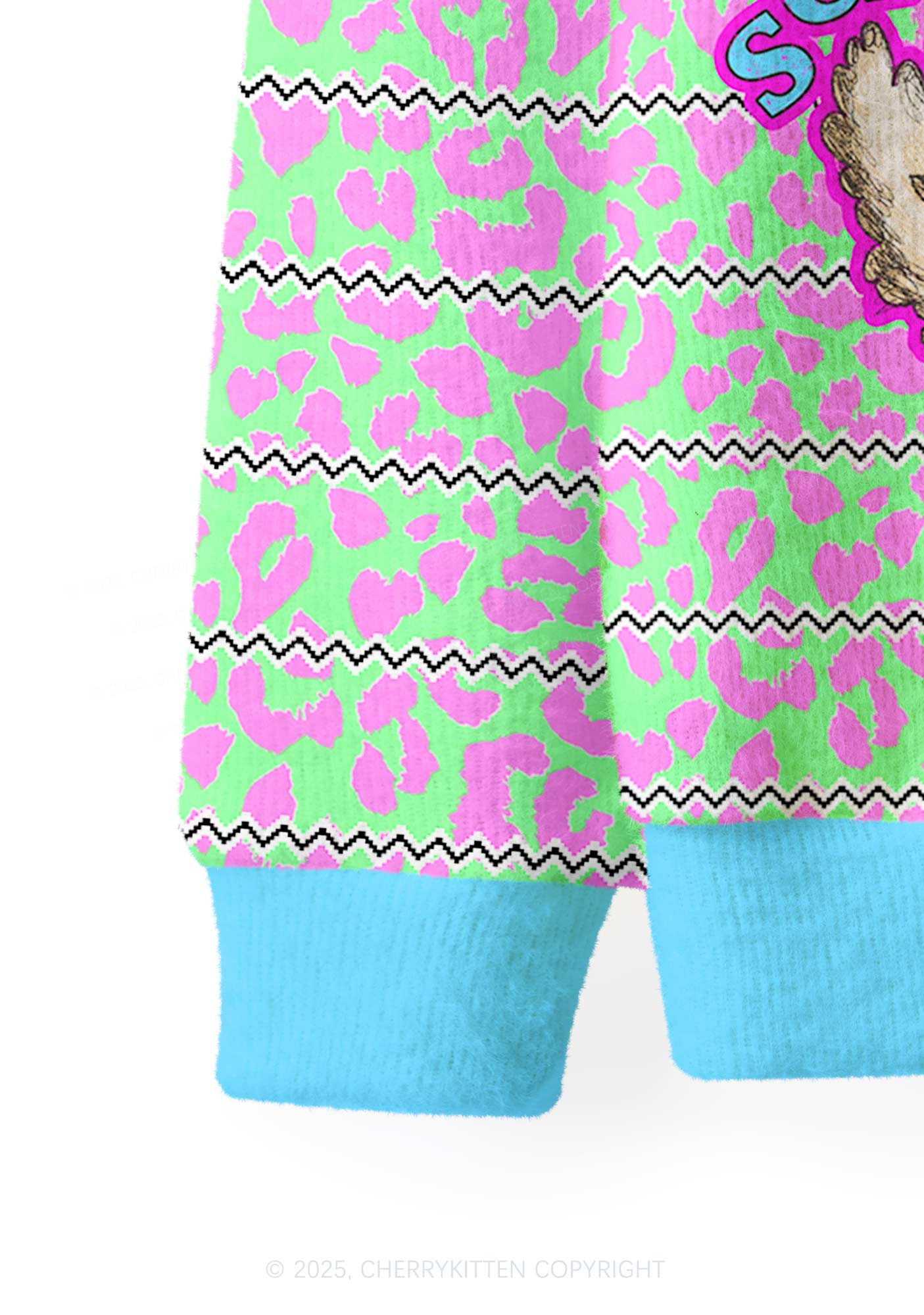 Serious Goose Y2K Christmas Cardigan Knit Sweatshirt Cherrykitten