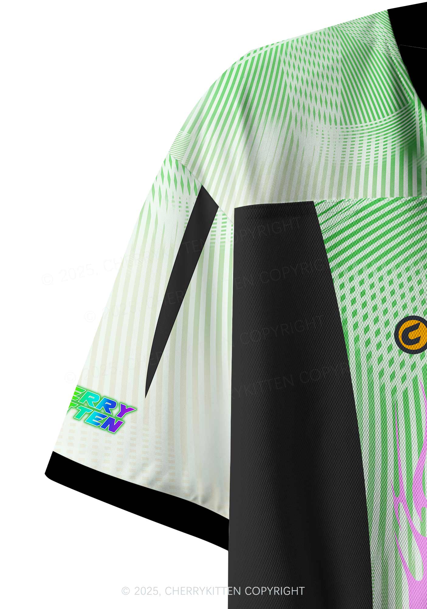 Custom Green Smoke Blunt Y2K Crop Sport Jersey Shirts Cherrykitten