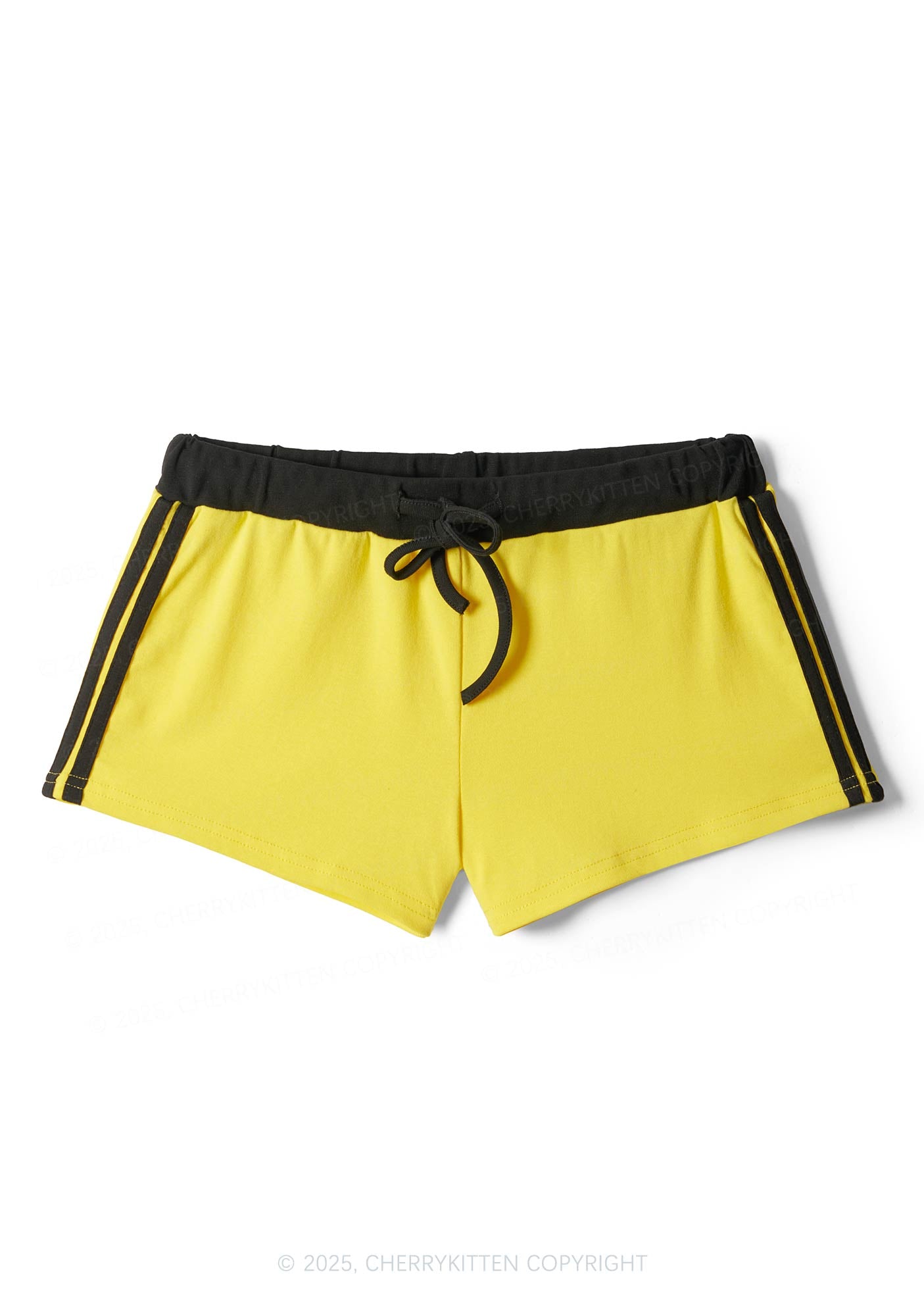 Plain Y2K Drawstring Mini Shorts Cherrykitten