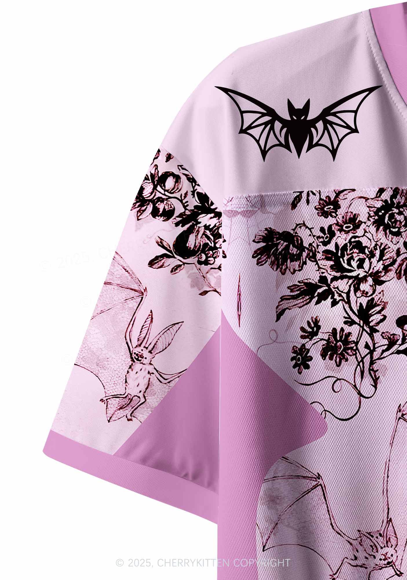Custom Pink Bat Y2K Crop Sport Jersey Shirts Cherrykitten