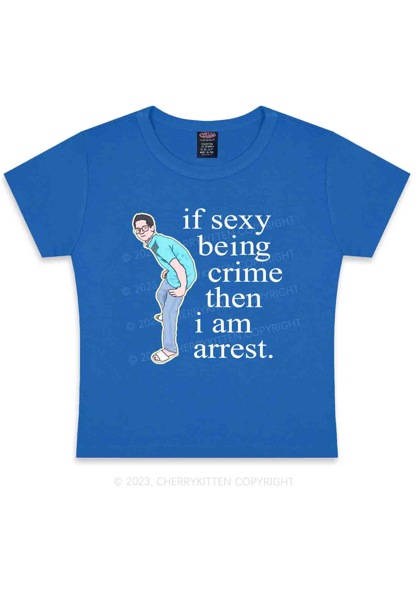I Am Arrest Y2K Baby Tee Cherrykitten