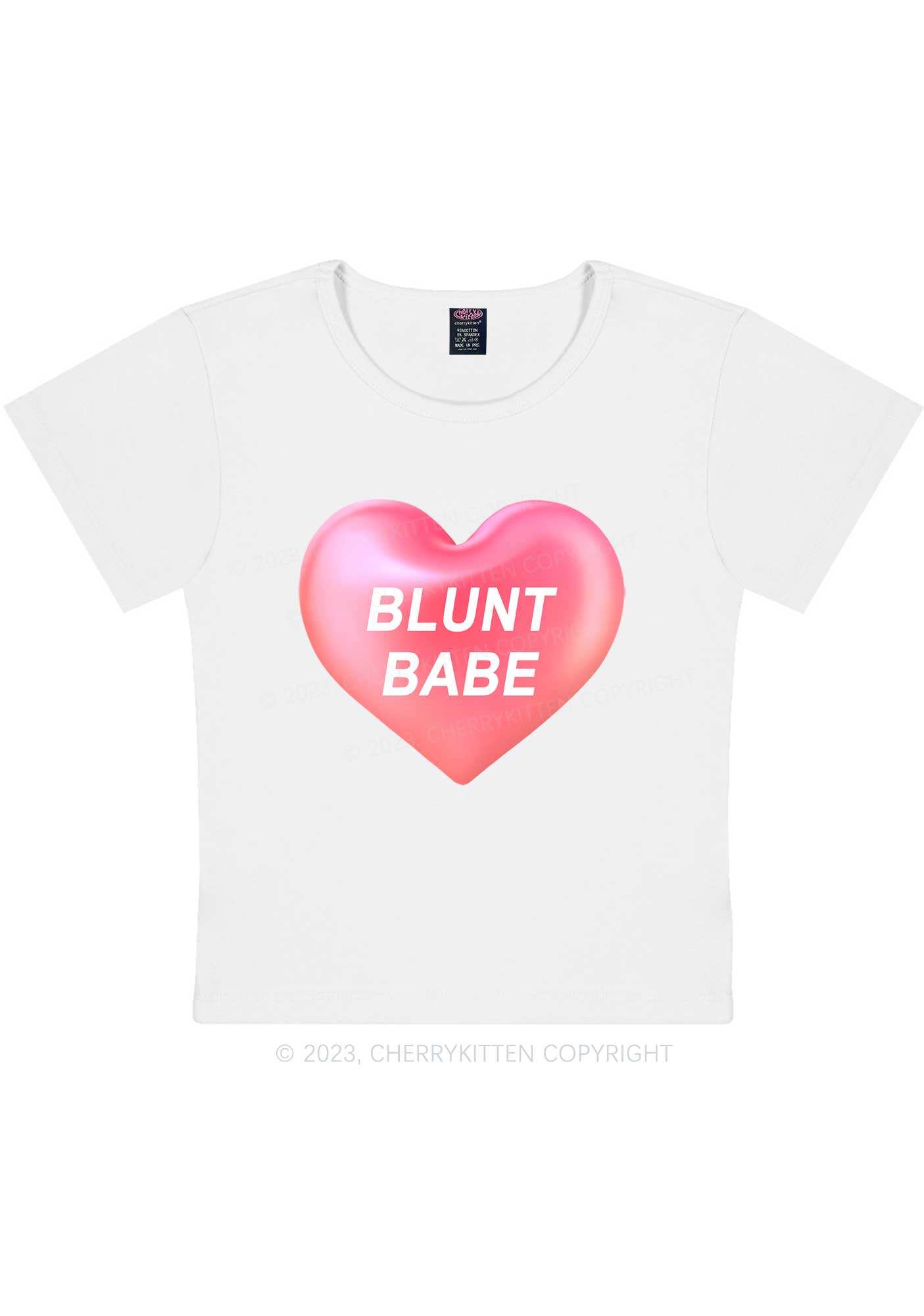 Blunt Babe Y2K Baby Tee Cherrykitten