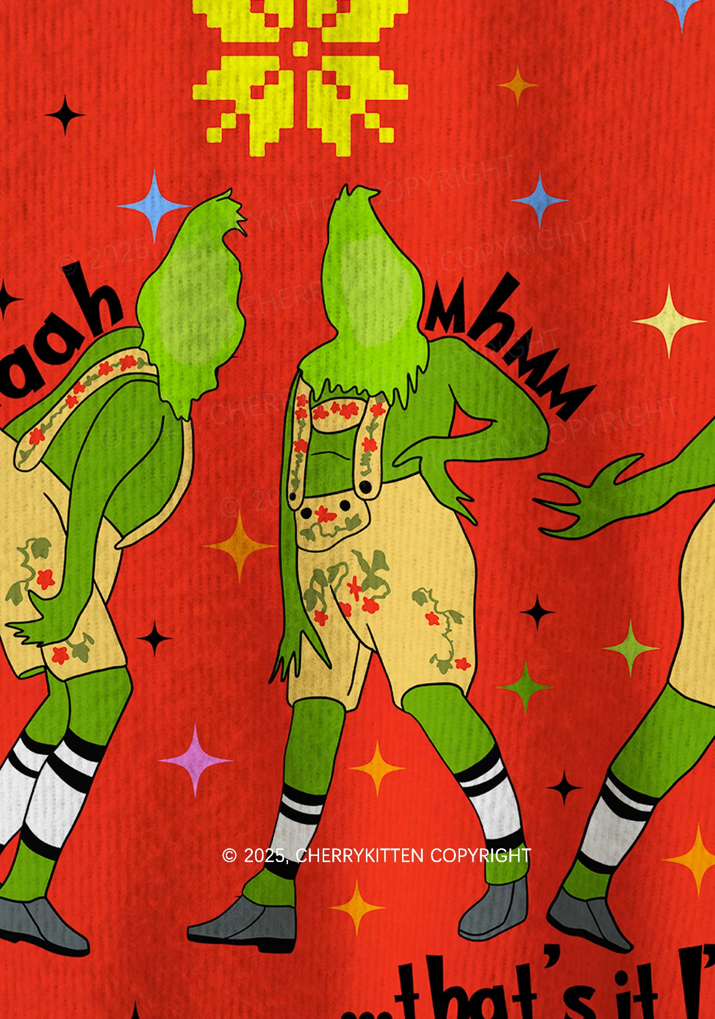 Im Not Going Y2K Christmas Knit Sweatshirt Cherrykitten