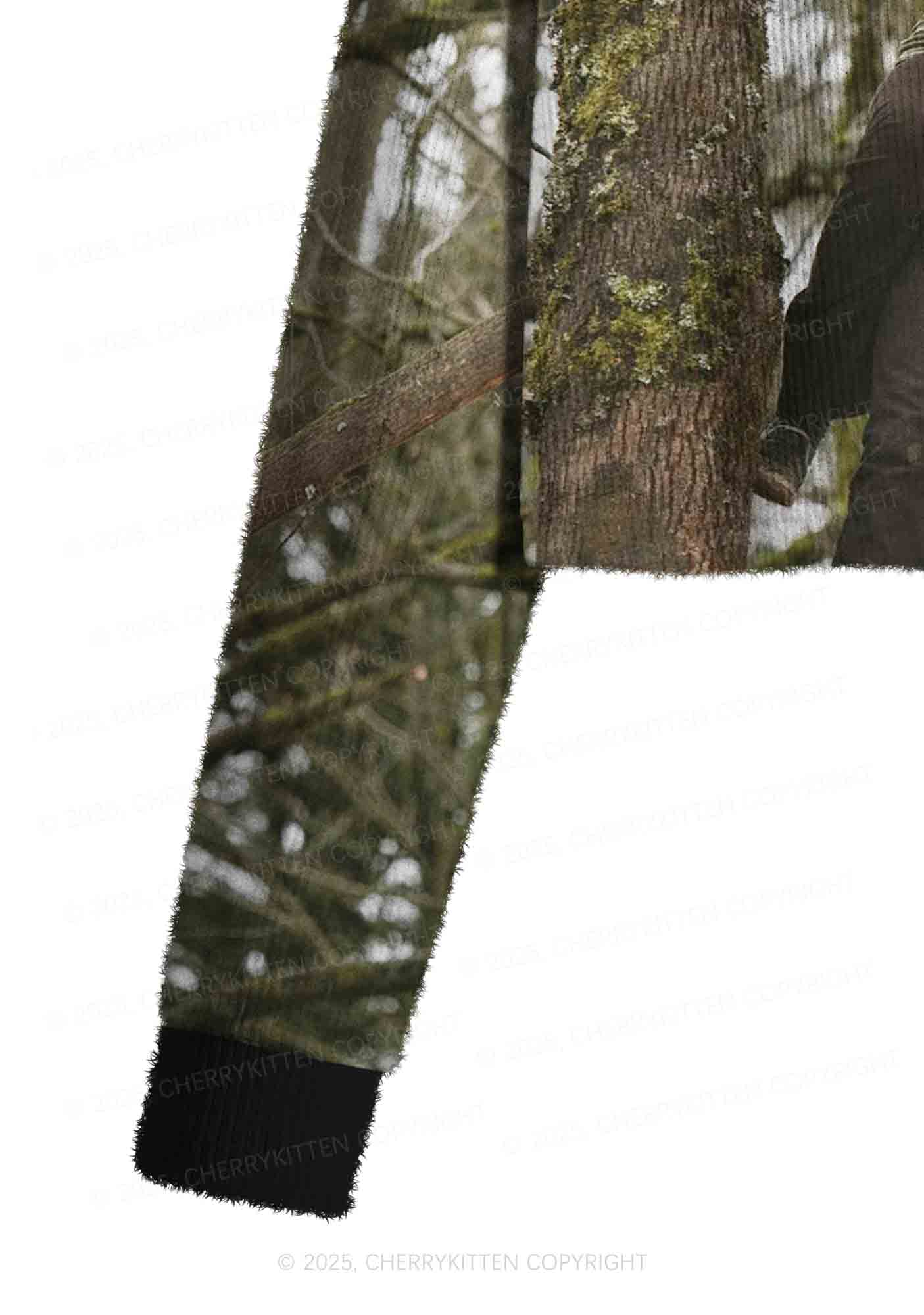 Custom Face Y2K Christmas Crop Knit Sweatshirt Cherrykitten