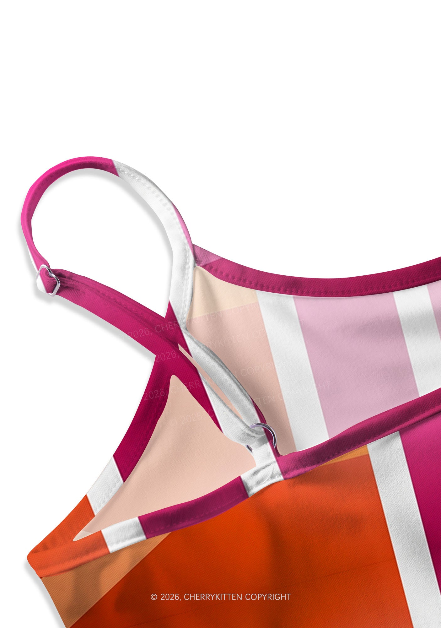 Lesbian Cross Flag Pride Y2K Print Cami Crop Top Cherrykitten