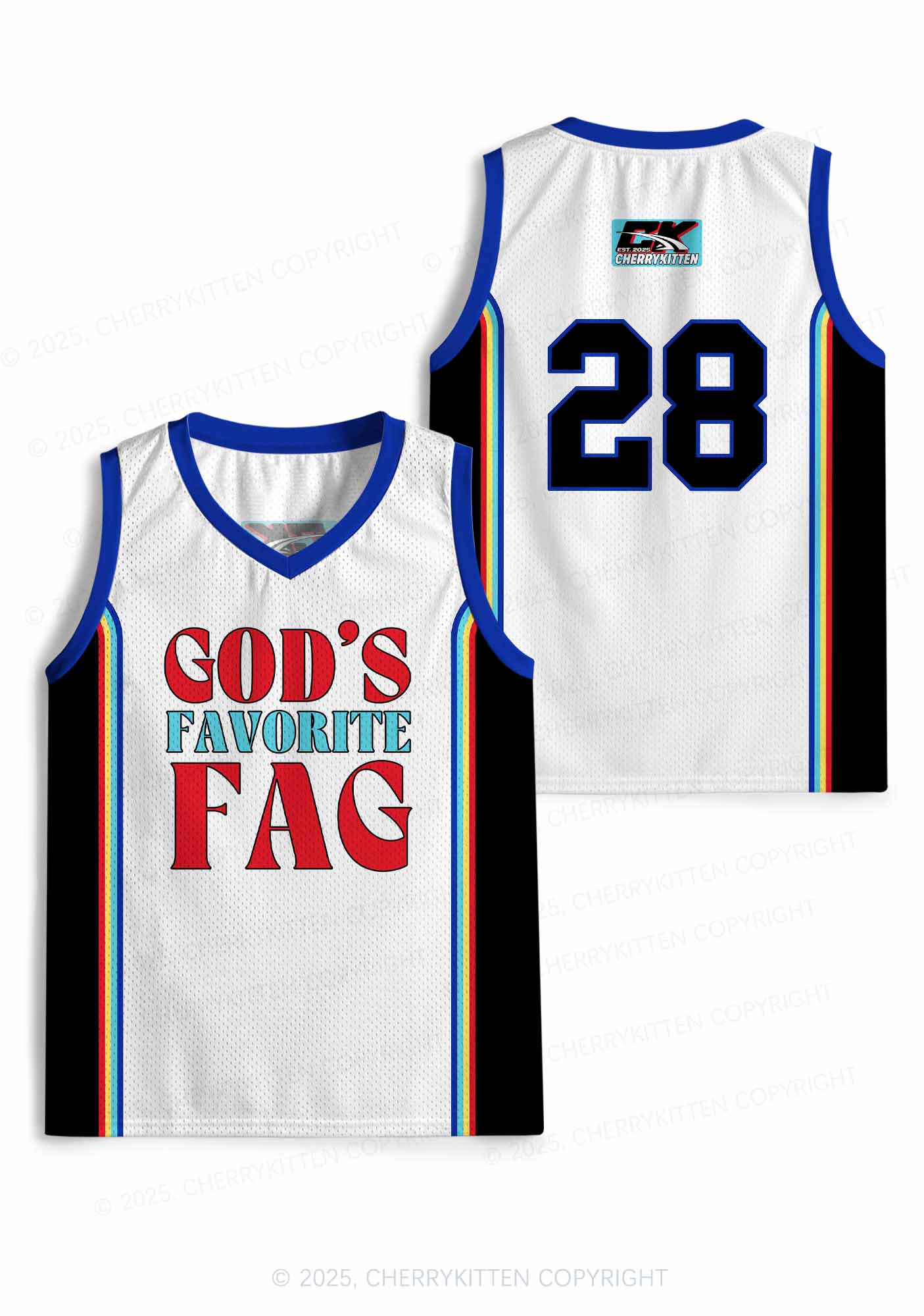 Custom Gods Favorite Fag Pride Y2K Sport Jersey Tank Cherrykitten