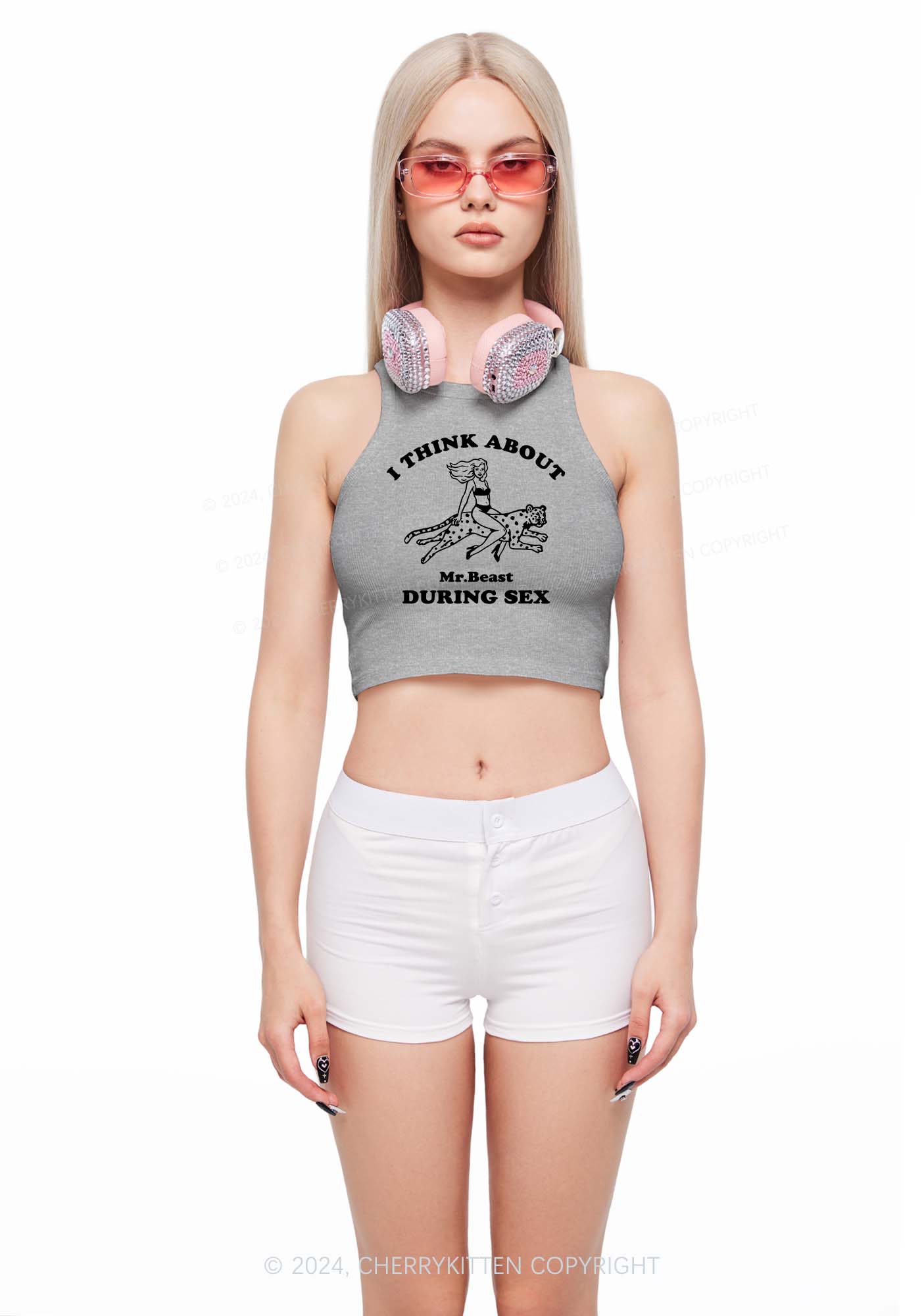 Think About During Sx Y2K Crop Tank Top Cherrykitten