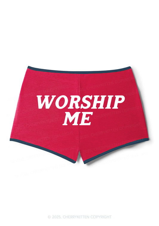 Worship Me Y2K Contrast Mini Shorts Cherrykitten