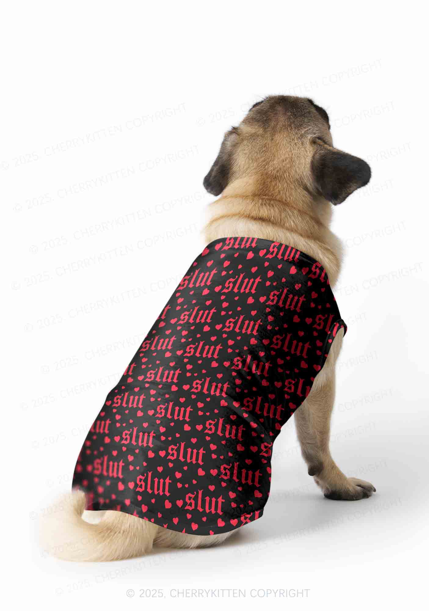 Black Slxt Y2K Pet Tank Top Cherrykitten