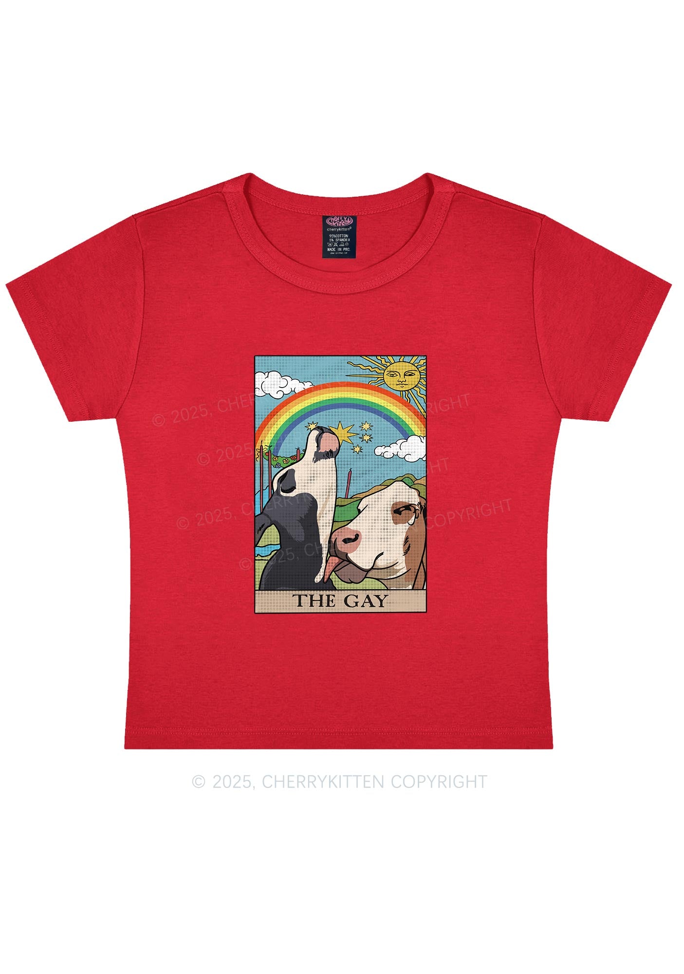 The Gay Pride Y2K Baby Tee Cherrykitten
