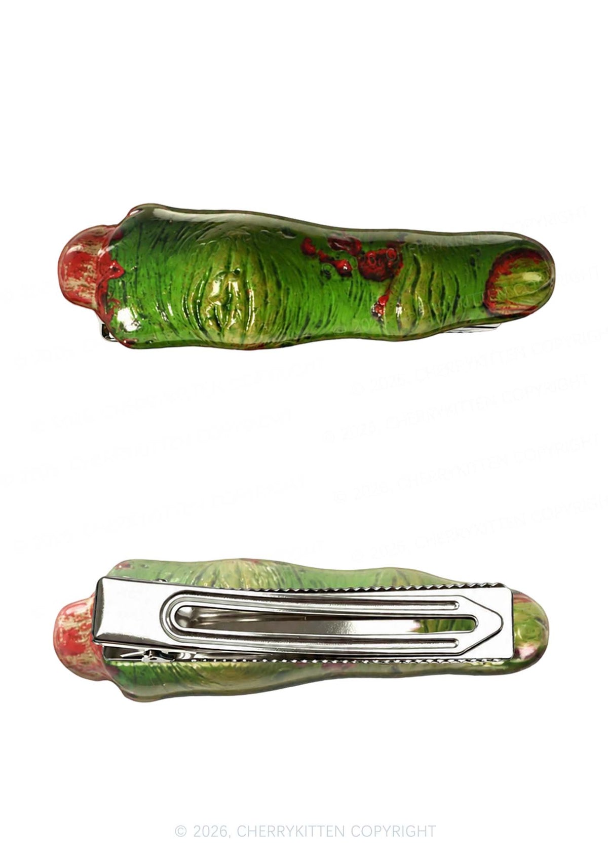 Halloween Zombie Finger Y2K Acrylic Duckbill Hair Clips Cherrykitten
