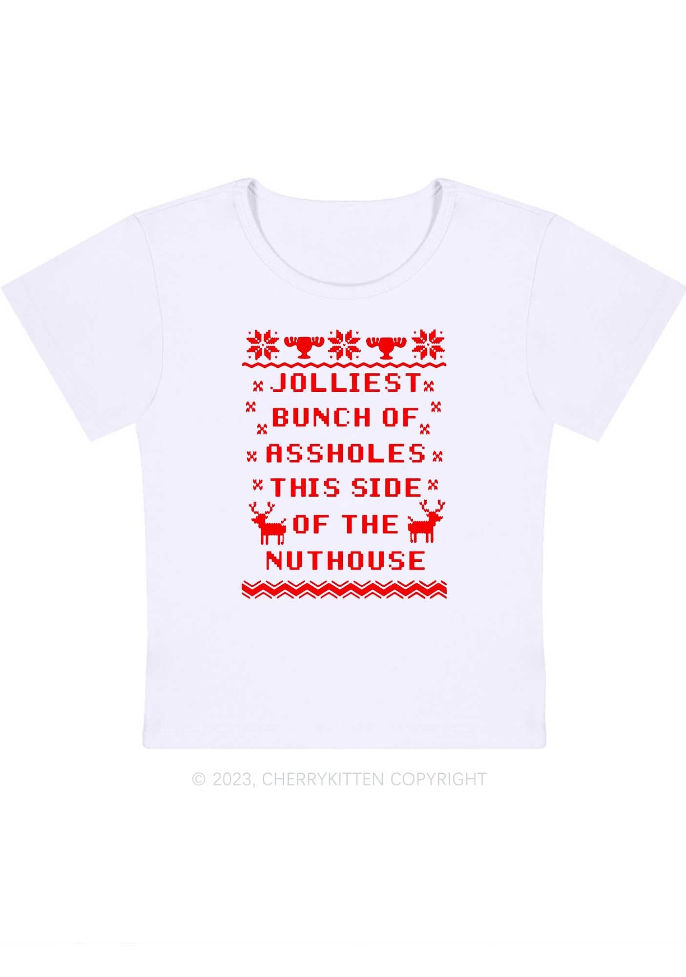 Jolliest Christmas Baby Tee Cherrykitten