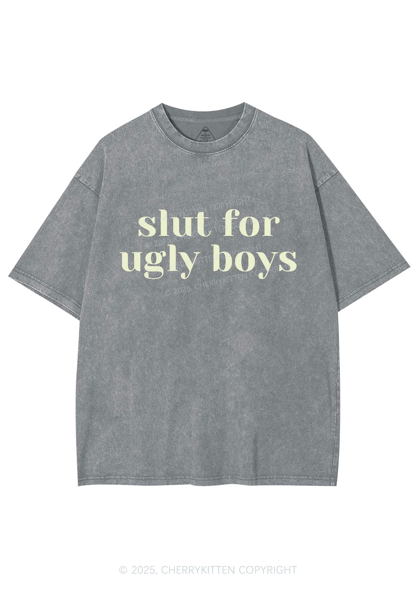 Slxt For Ugly Boys Y2K Shirts Washed Tee Cherrykitten