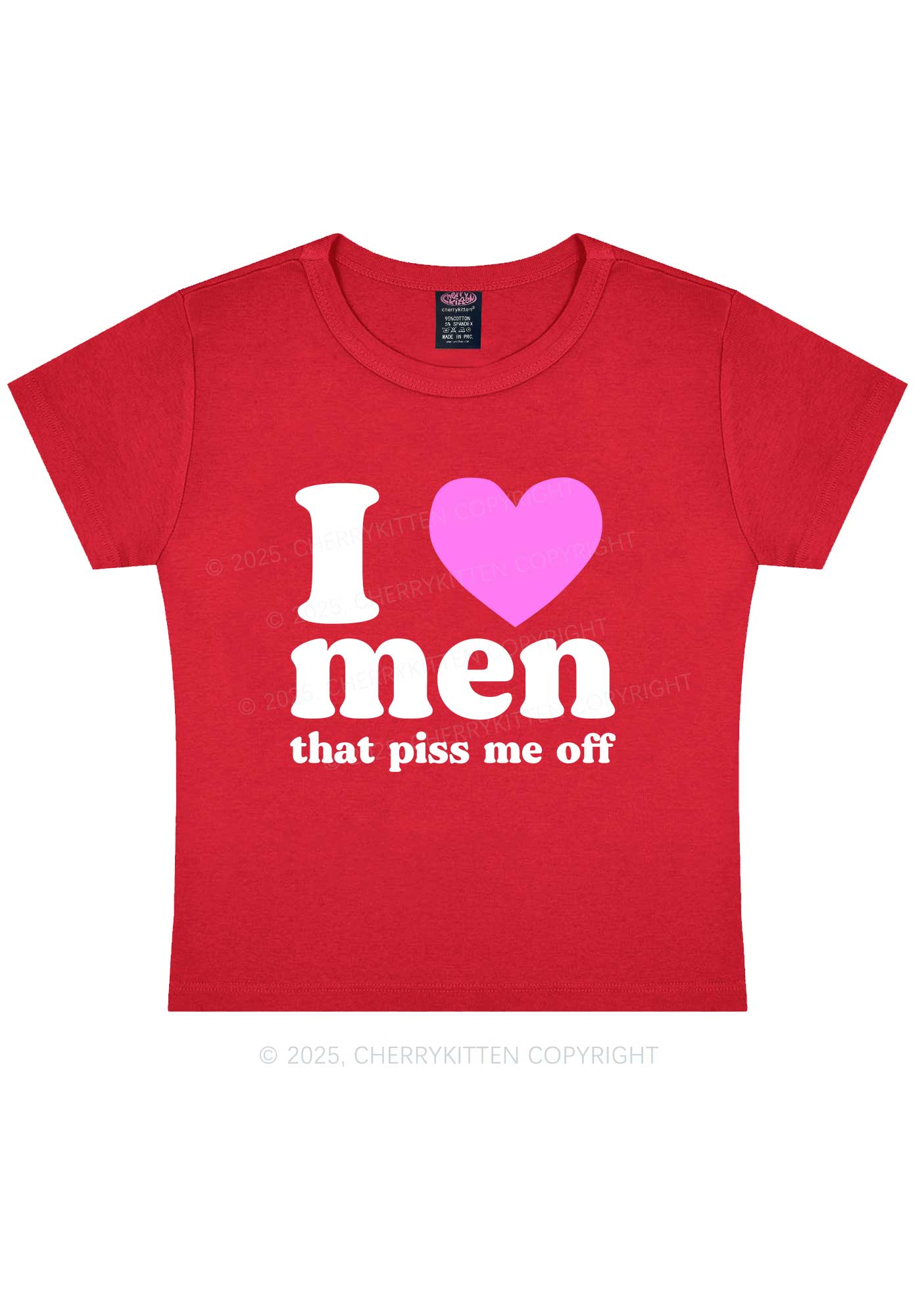 I Love Men Piss Me Off Y2K Baby Tee Cherrykitten