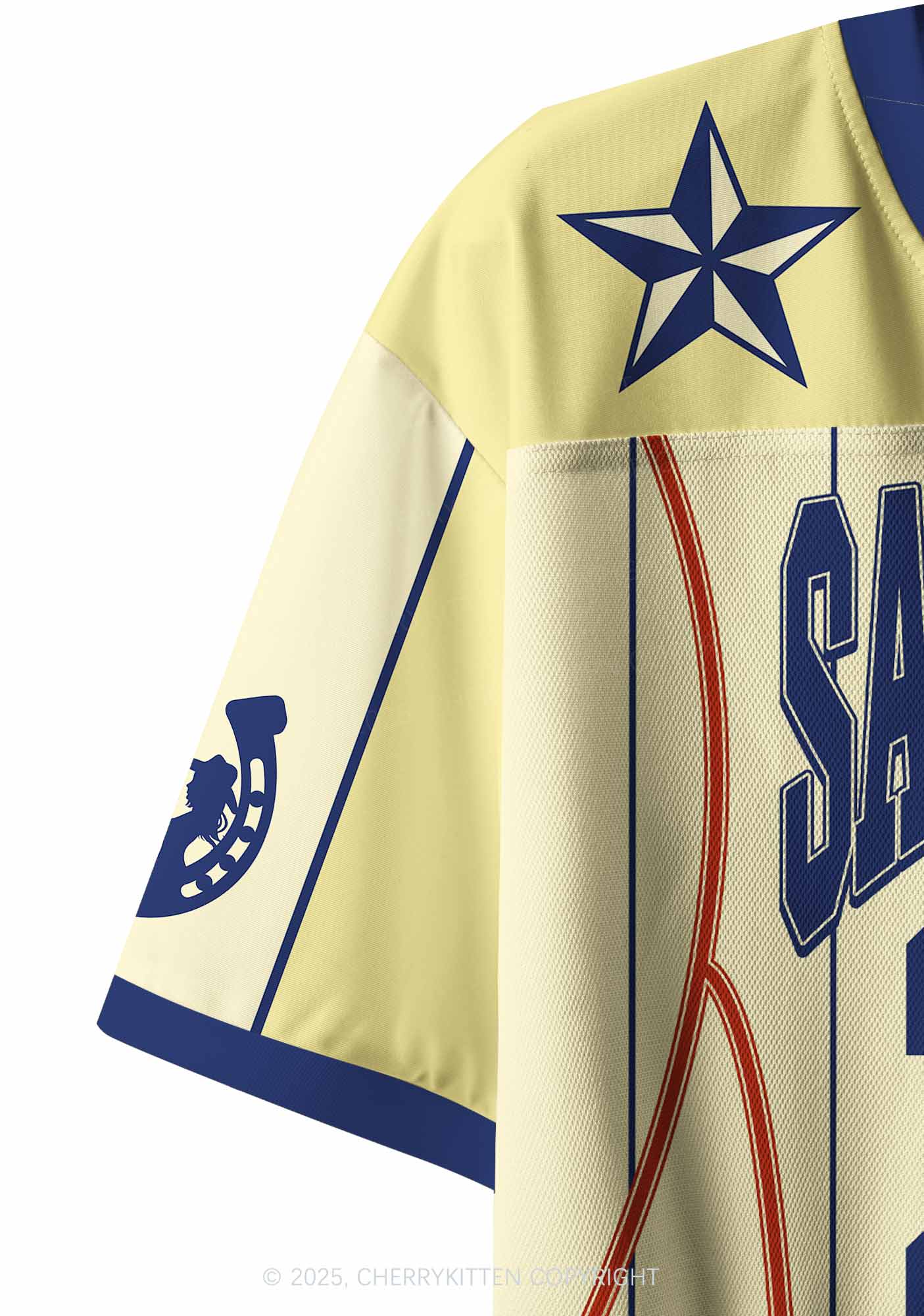 Custom Yellow Save A Horse Y2K Crop Sport Jersey Shirts Cherrykitten