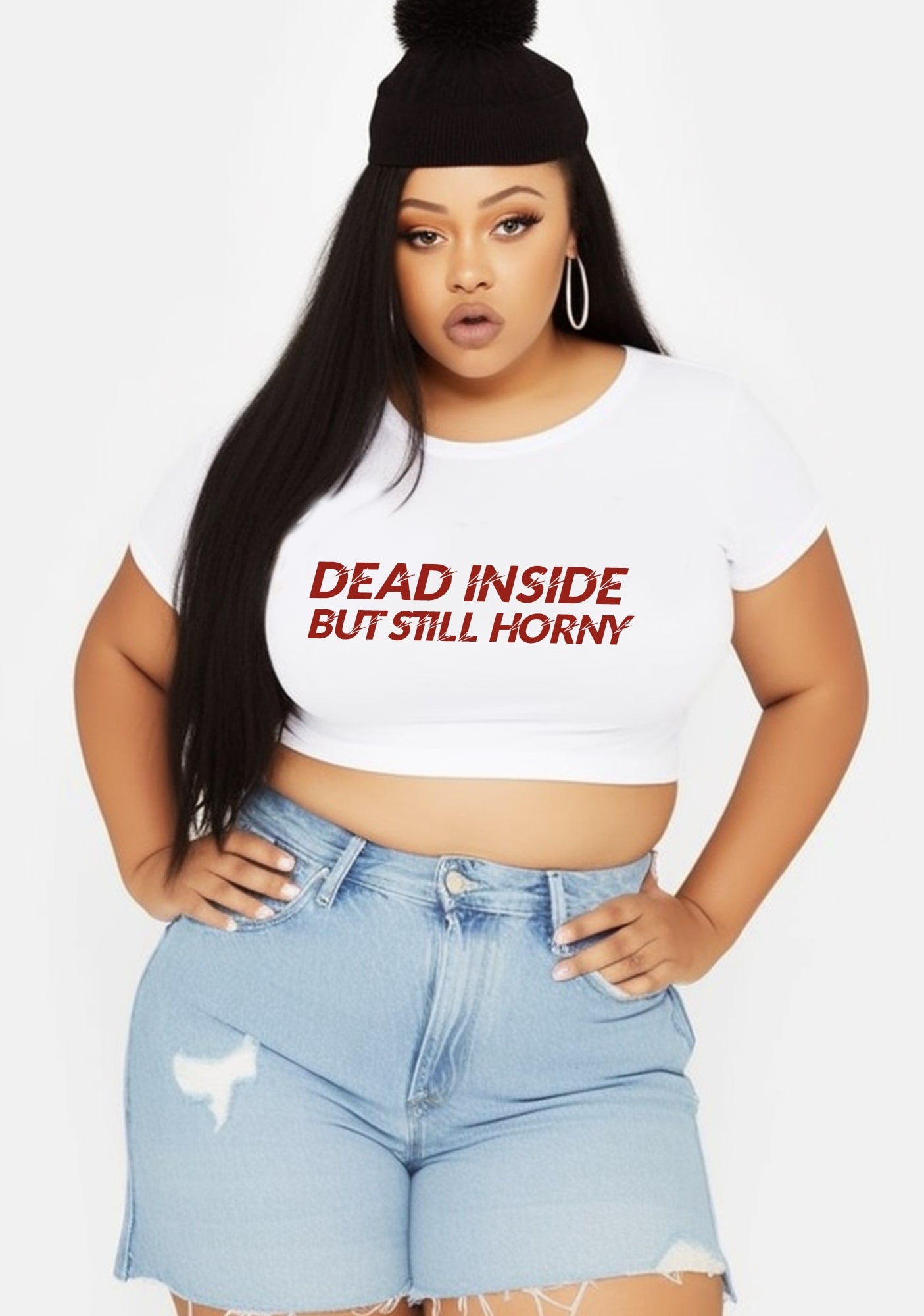 Curvy Dead Inside But Still Thirsty Baby Tee