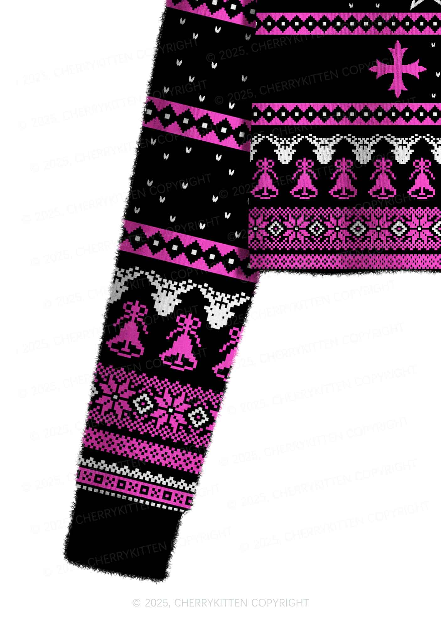 Lesbians Do It Better Pride Y2K Christmas Crop Knit Sweatshirt Cherrykitten