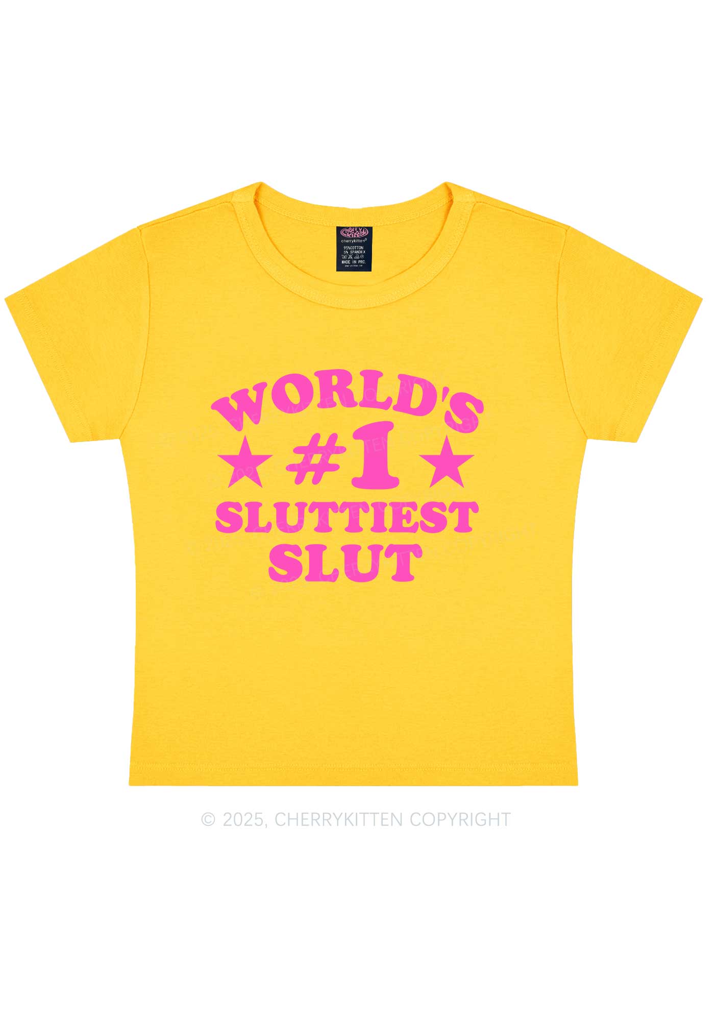 Worlds First Slxttiest Slxt Y2K Baby Tee Cherrykitten