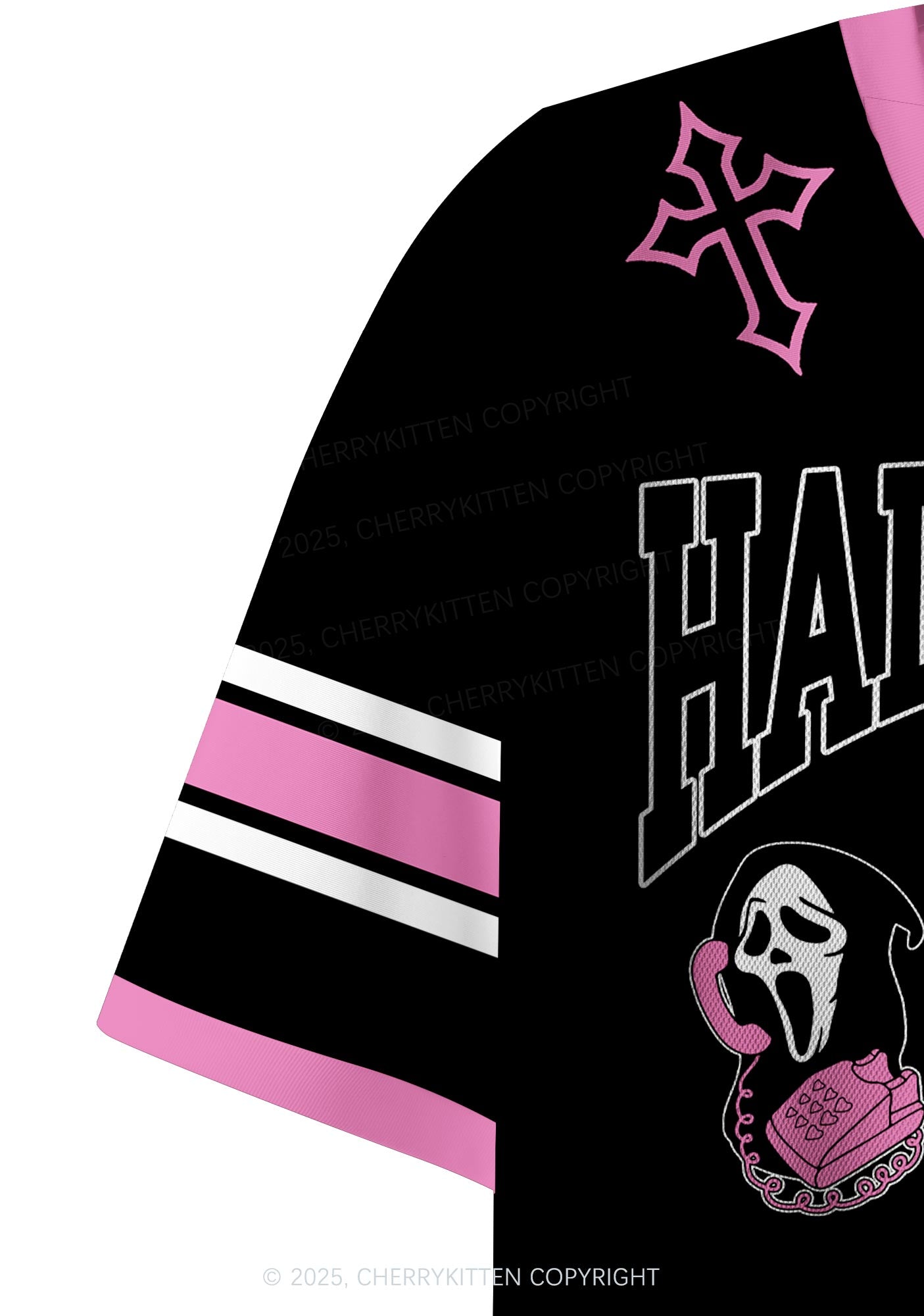Halloween Custom Horror Call Y2K Crop Sport Jersey Shirts Cherrykitten