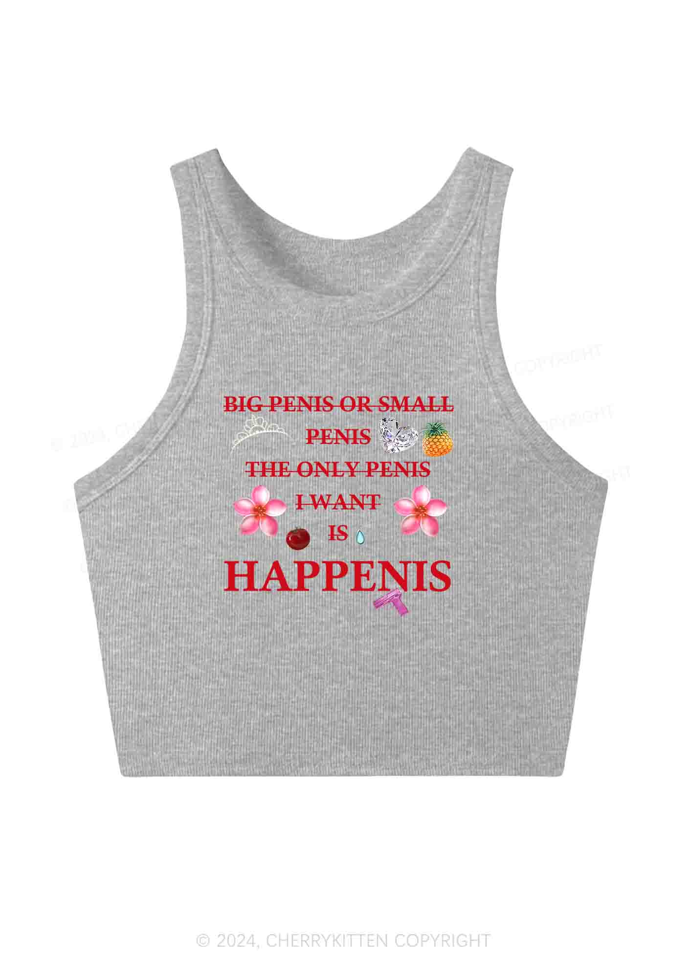 I Want Happenis Y2K Crop Tank Top Cherrykitten