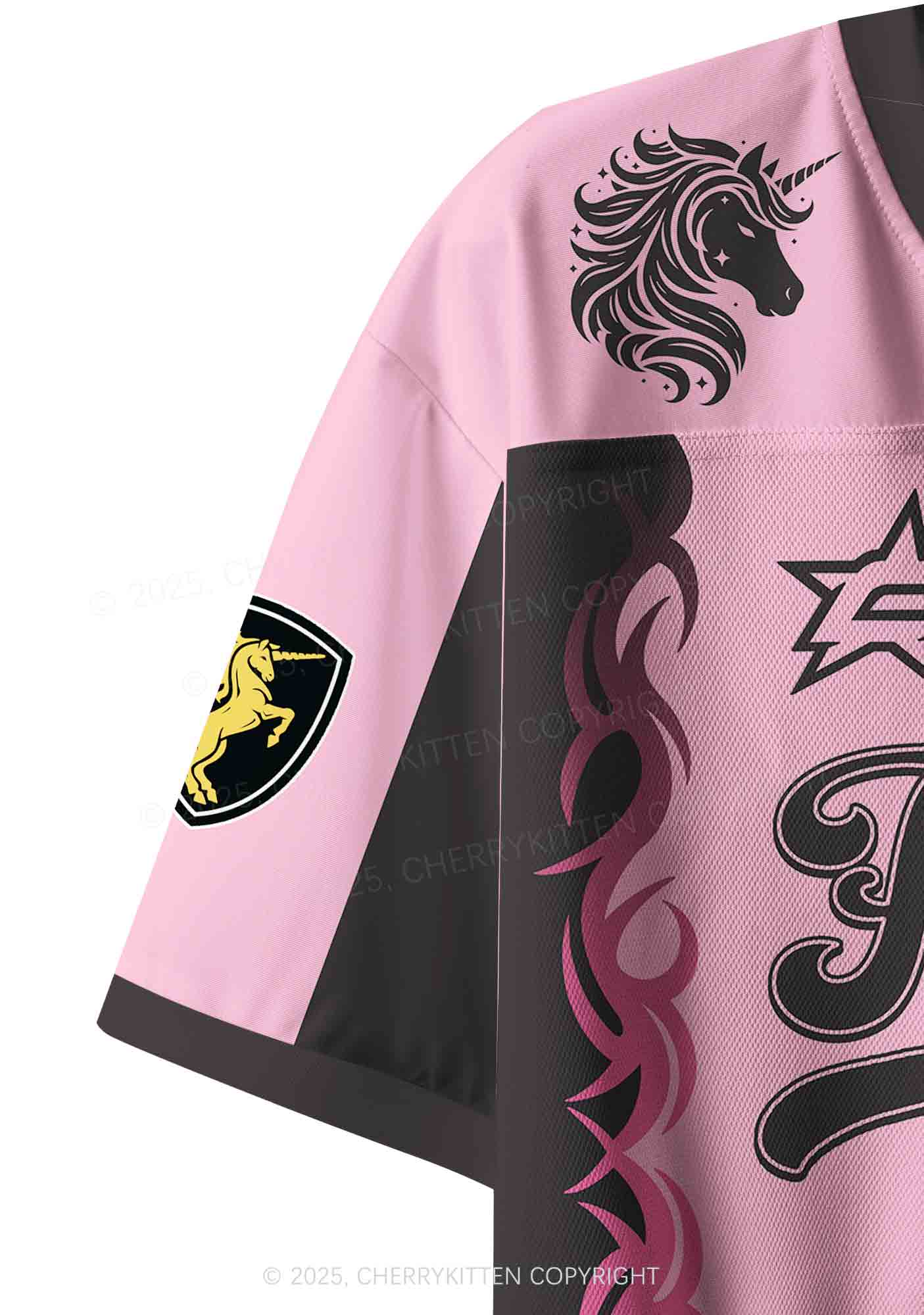 Custom Unicorn Faggot Pride Y2K Crop Sport Jersey Shirts Cherrykitten