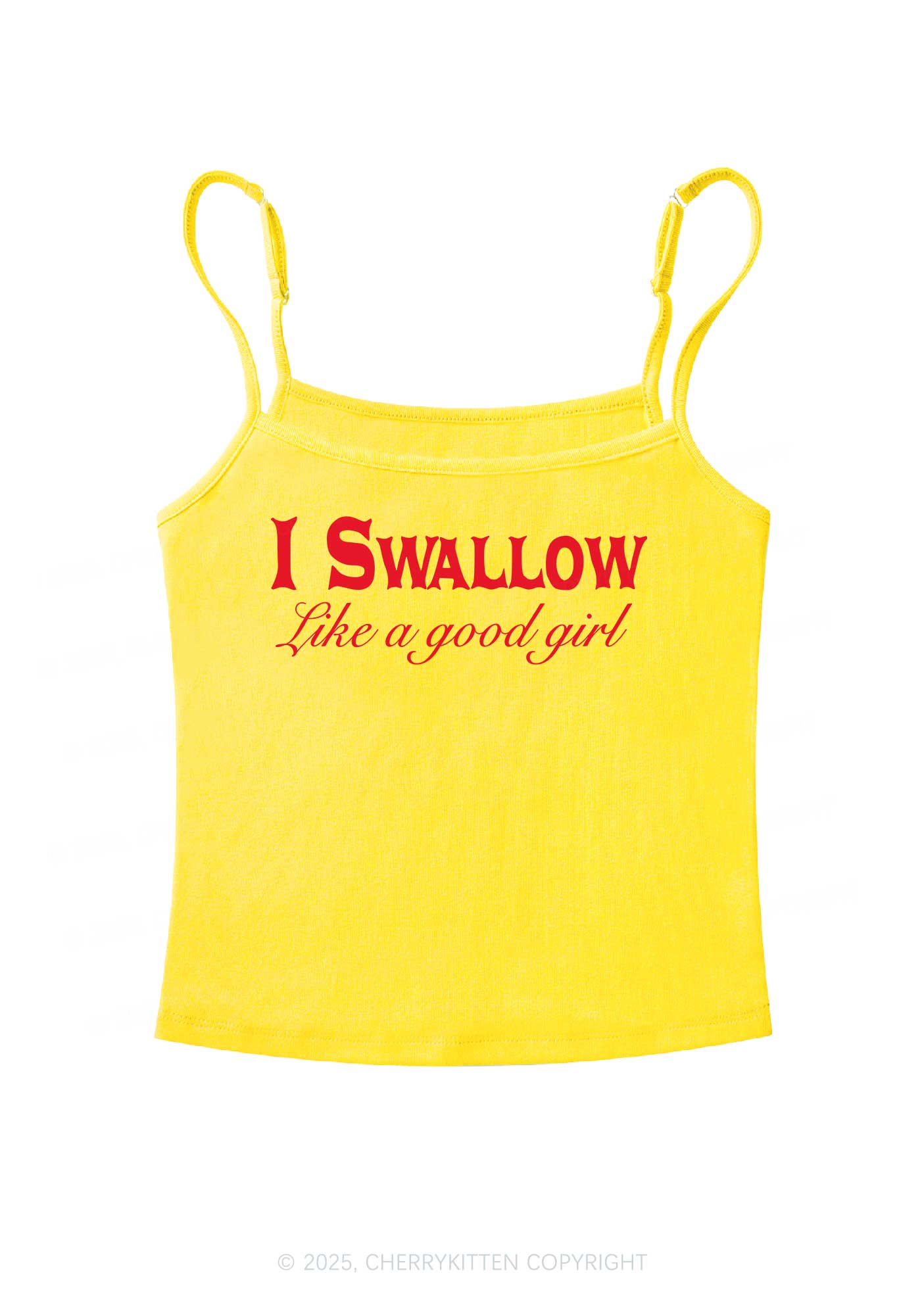 Swallow Like Good Gril Y2K Spaghetti Strap Cami Cherrykitten