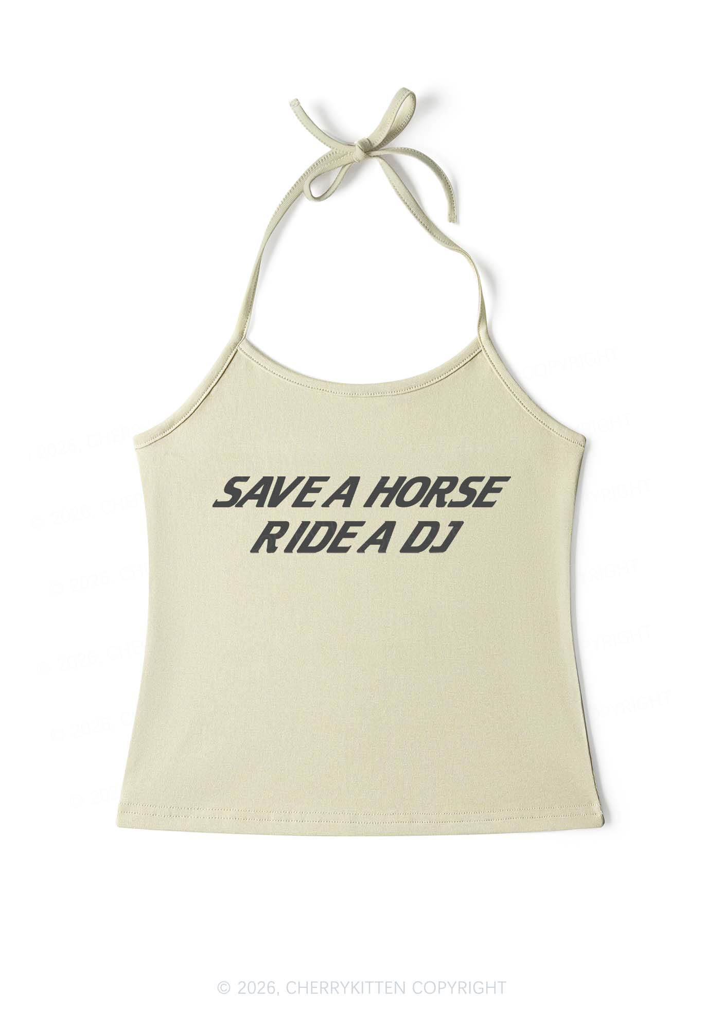 Ride A DJ Y2K Halter Neck Cami Cherrykitten