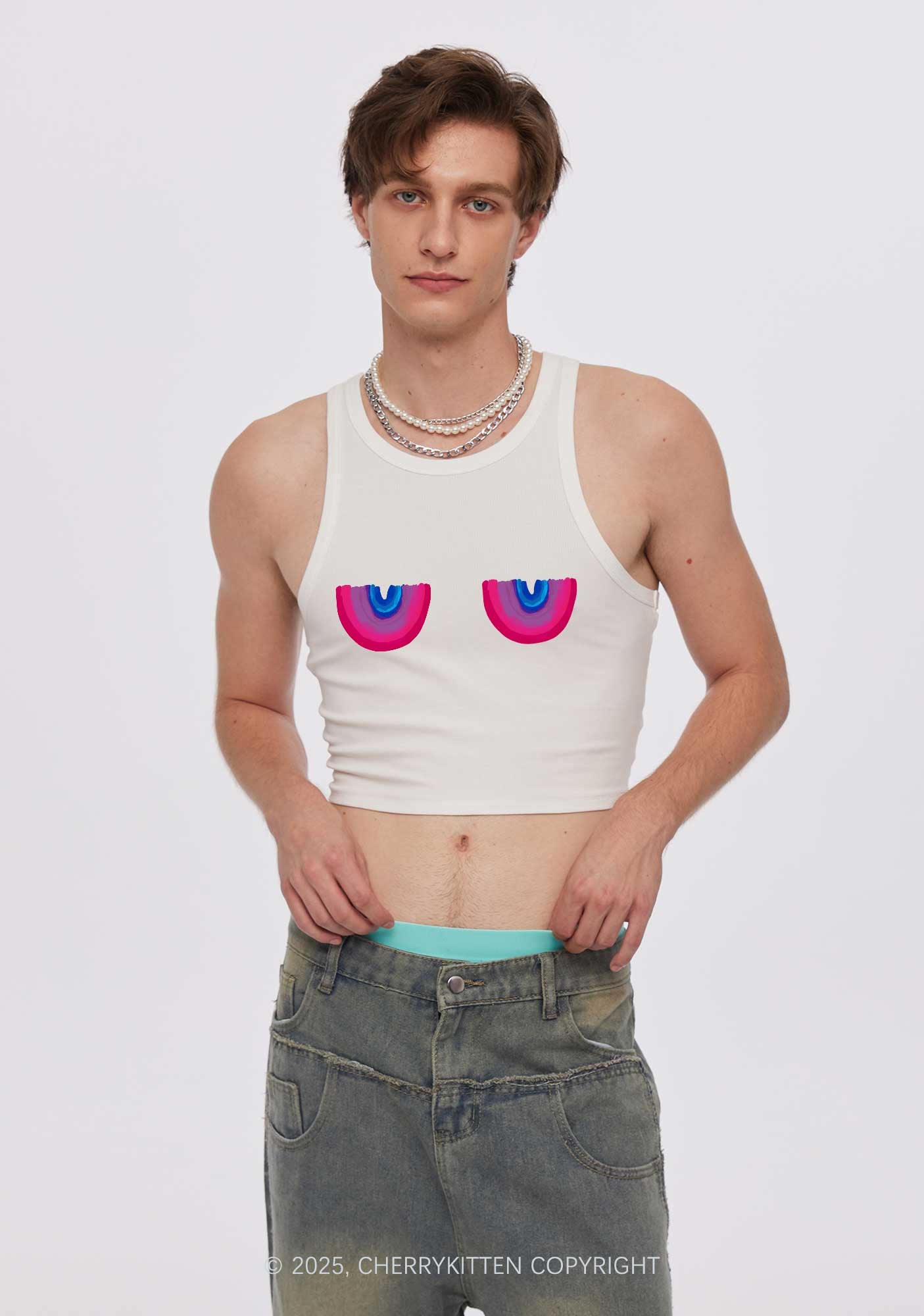 Bisexual Bxxb Y2K Crop Tank Top Cherrykitten