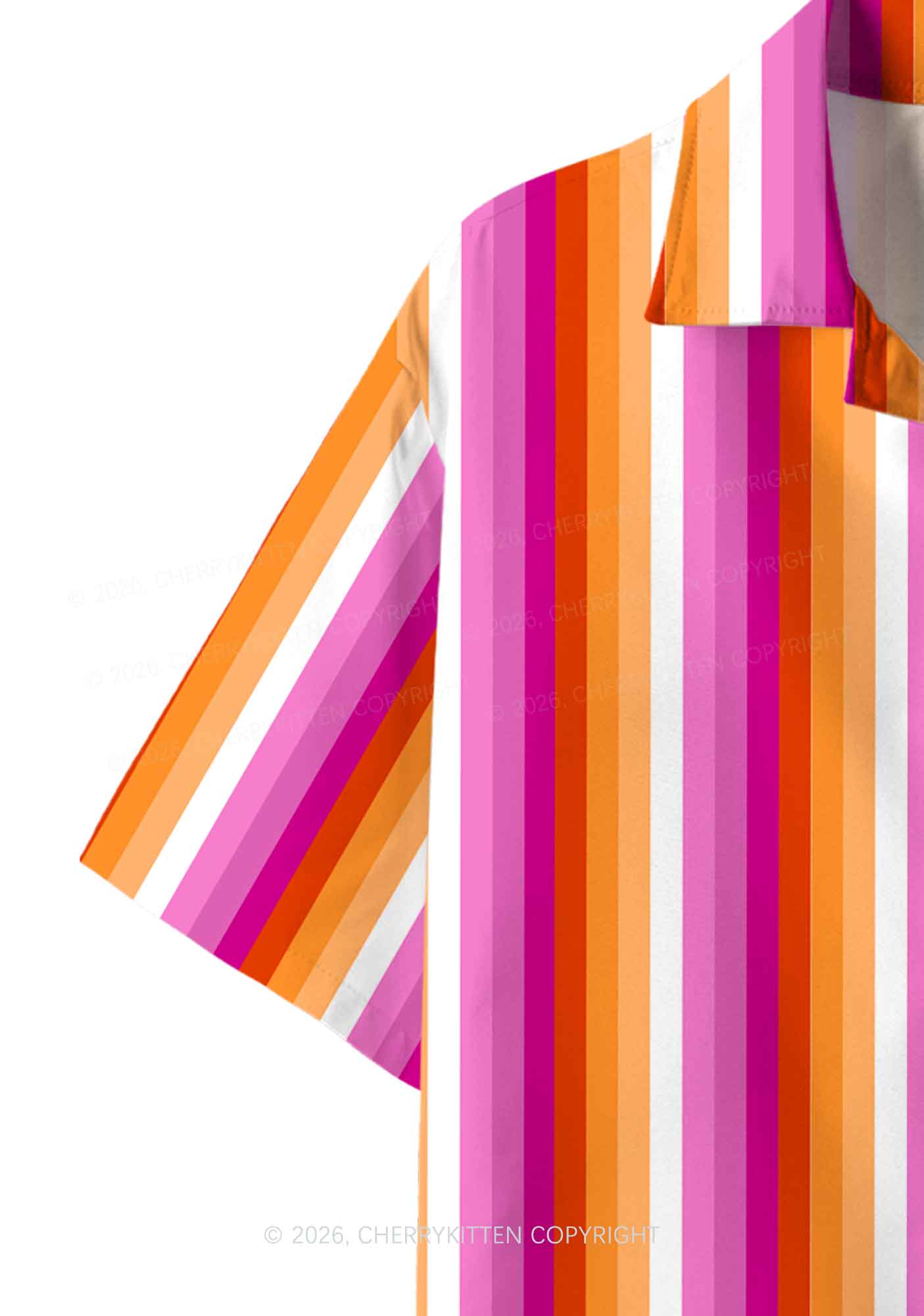 Lesbian Flag Pride Y2K Print Shirt Cherrykitten