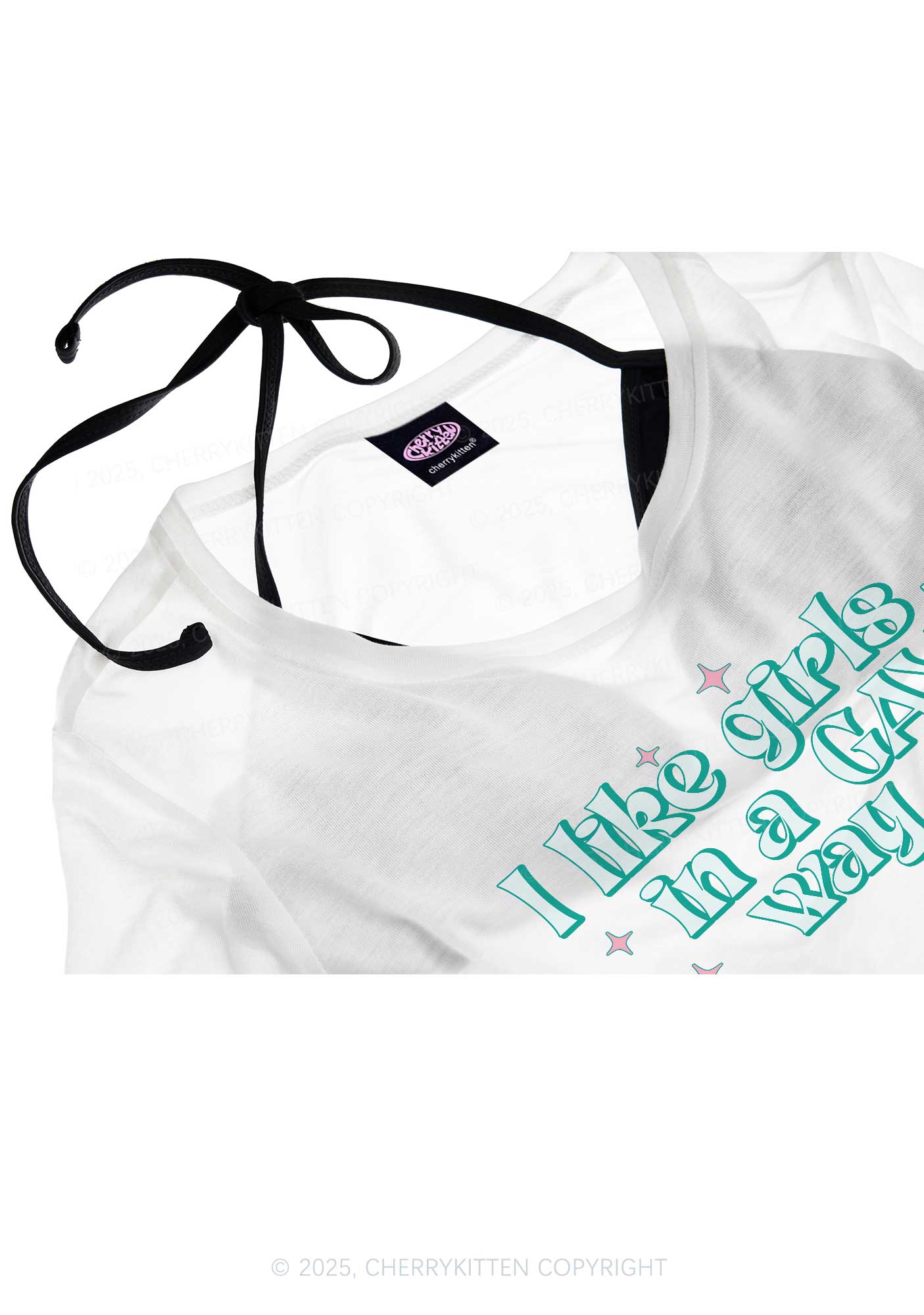 Like Girls In Gay Way Pride Y2K Sheer Boyfriend Tee Cherrykitten