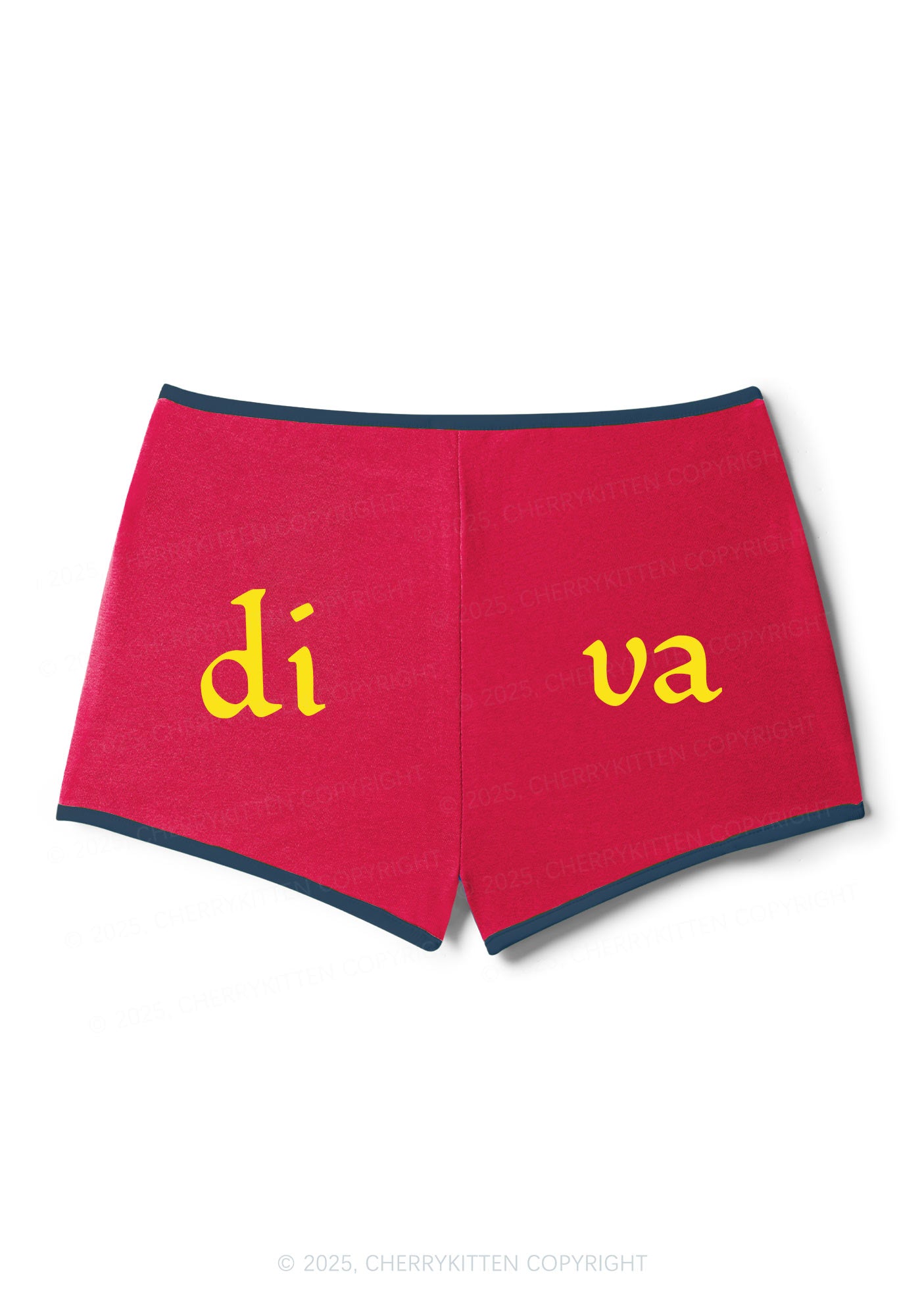 Di Va Y2K Contrast Mini Shorts Cherrykitten