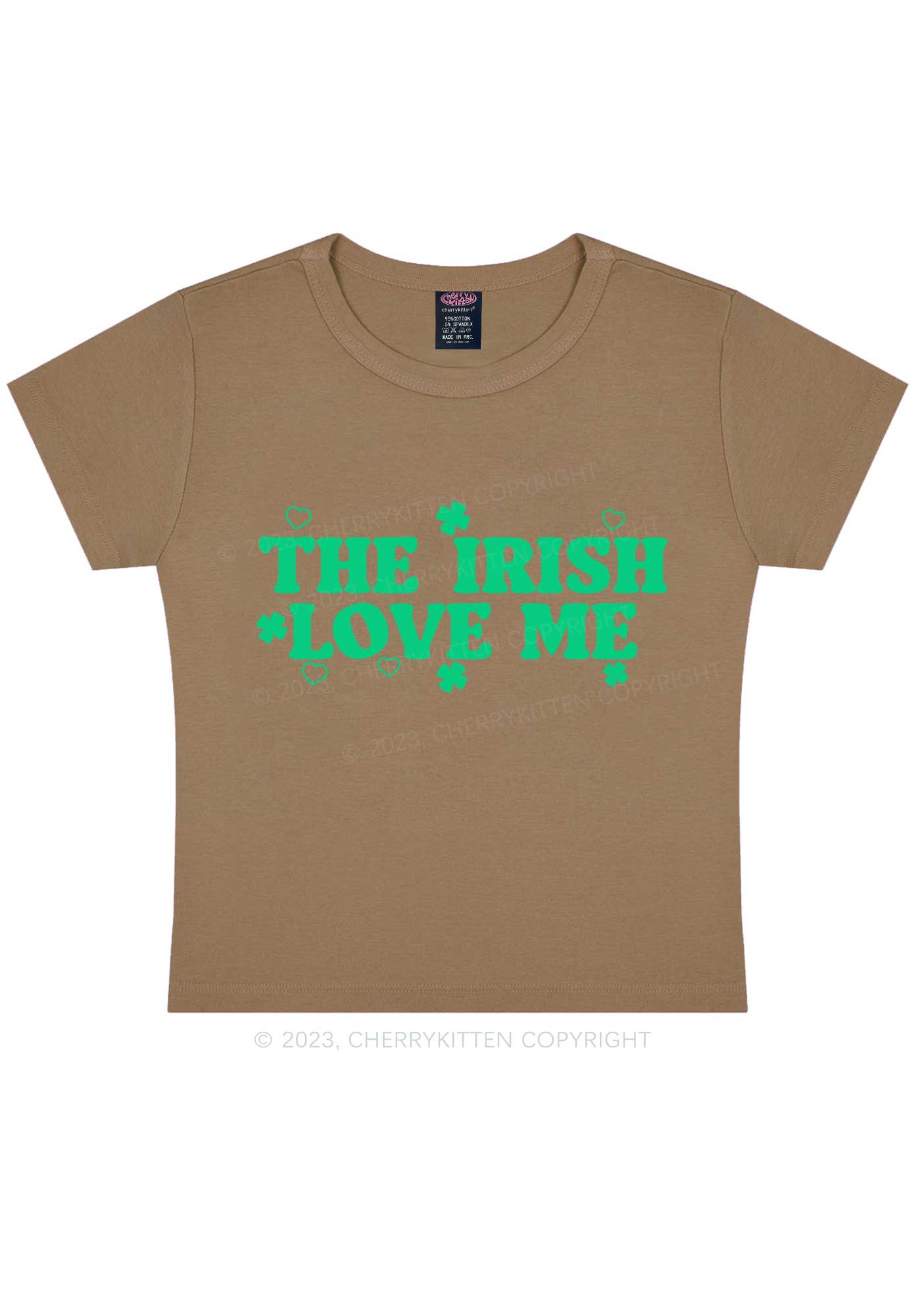 The Irish Love Me St Patricks Y2K Baby Tee Cherrykitten