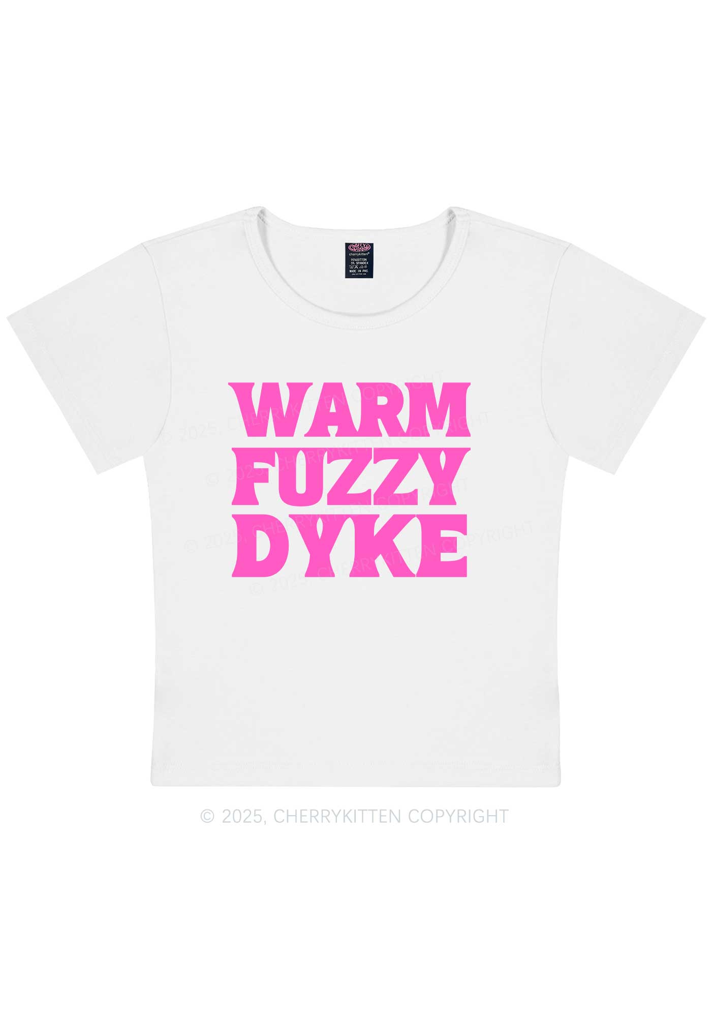Warm Fuzzy Dyke Y2K Baby Tee Cherrykitten