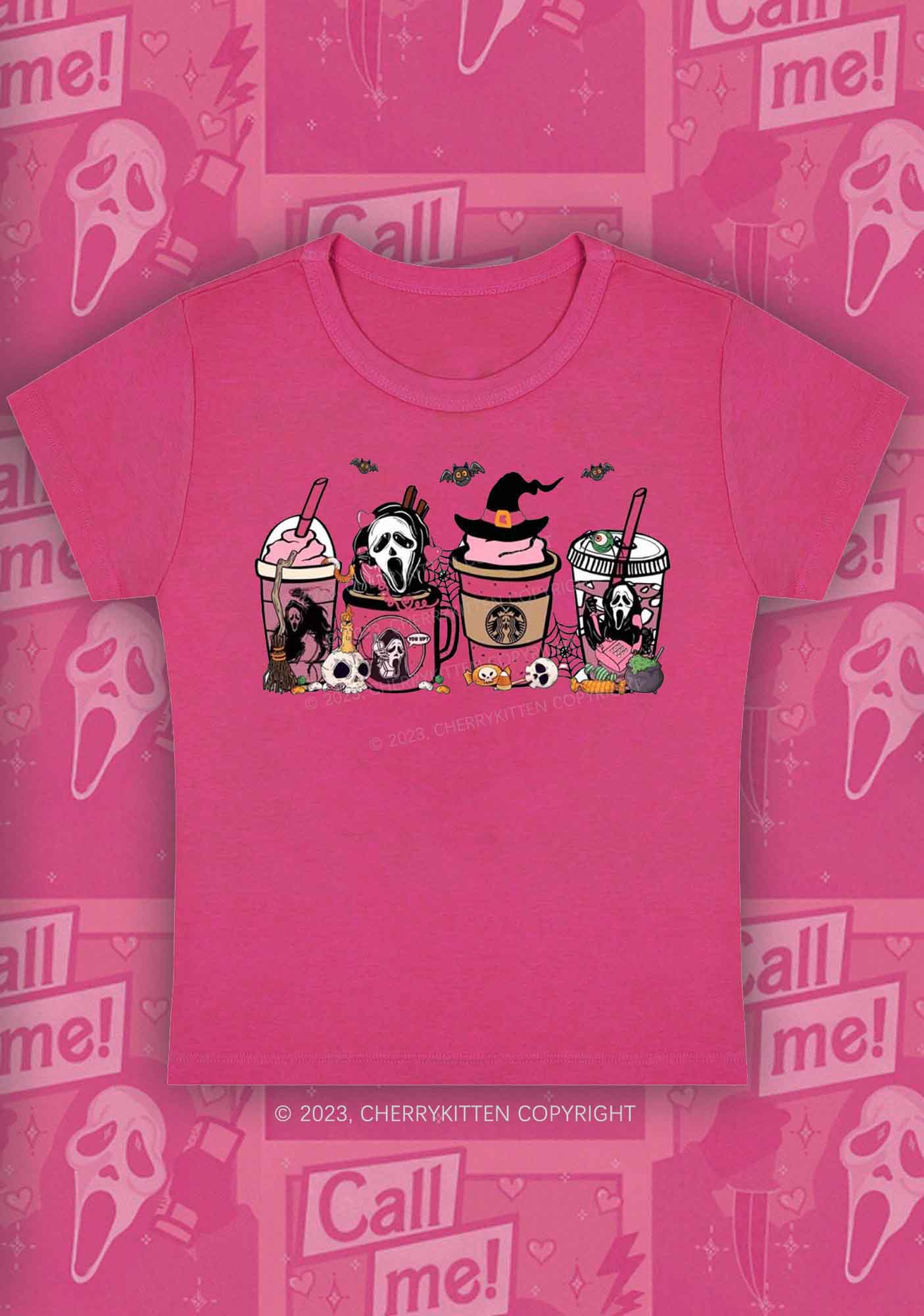 Halloween Drinks Baby Tee Cherrykitten