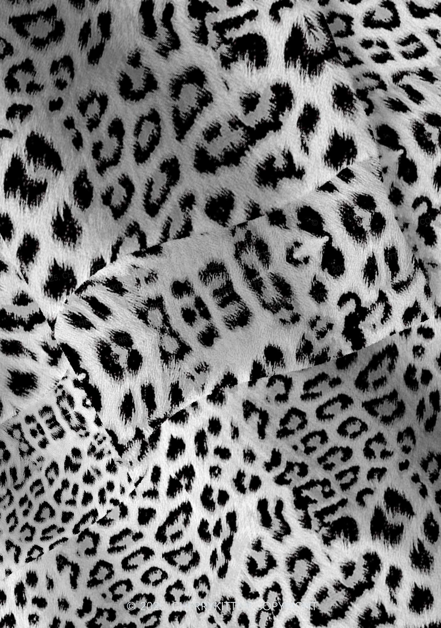 Black Leopard Y2K Christmas Cardigan Knit Sweatshirt Cherrykitten