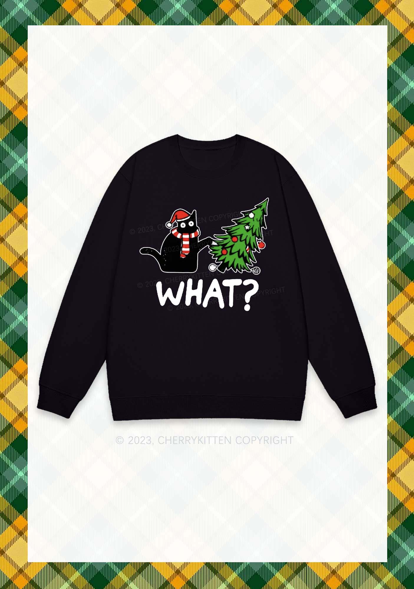 What Christmas Tree Y2K Sweatshirt Cherrykitten