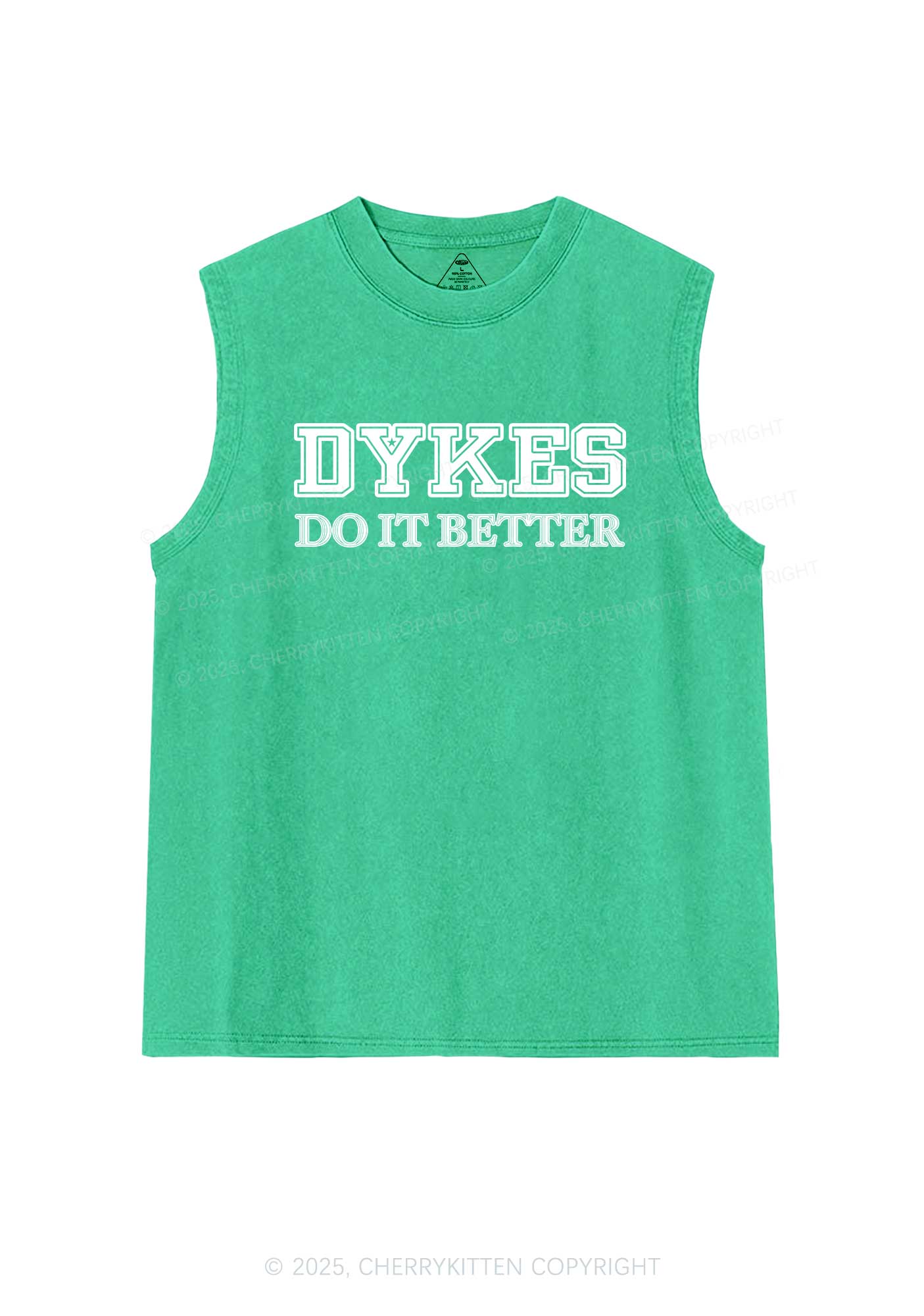 Dykes Do It Better Pride Y2K Washed Muscle Tank Cherrykitten