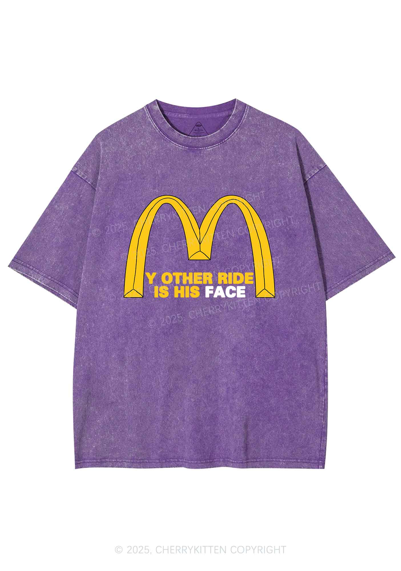 Ride His Face Y2K Shirts Washed Tee Cherrykitten