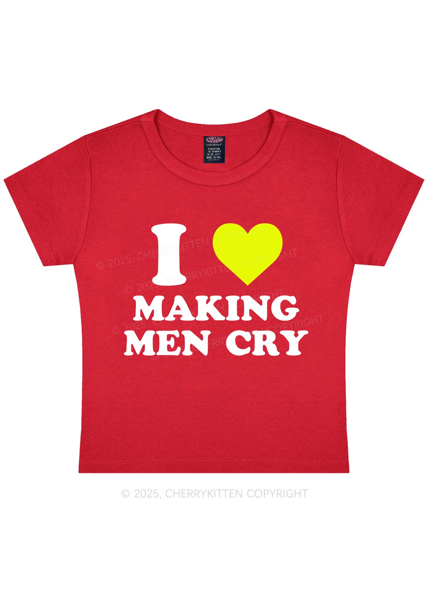 I Love Making Men Cry Y2K Baby Tee Cherrykitten