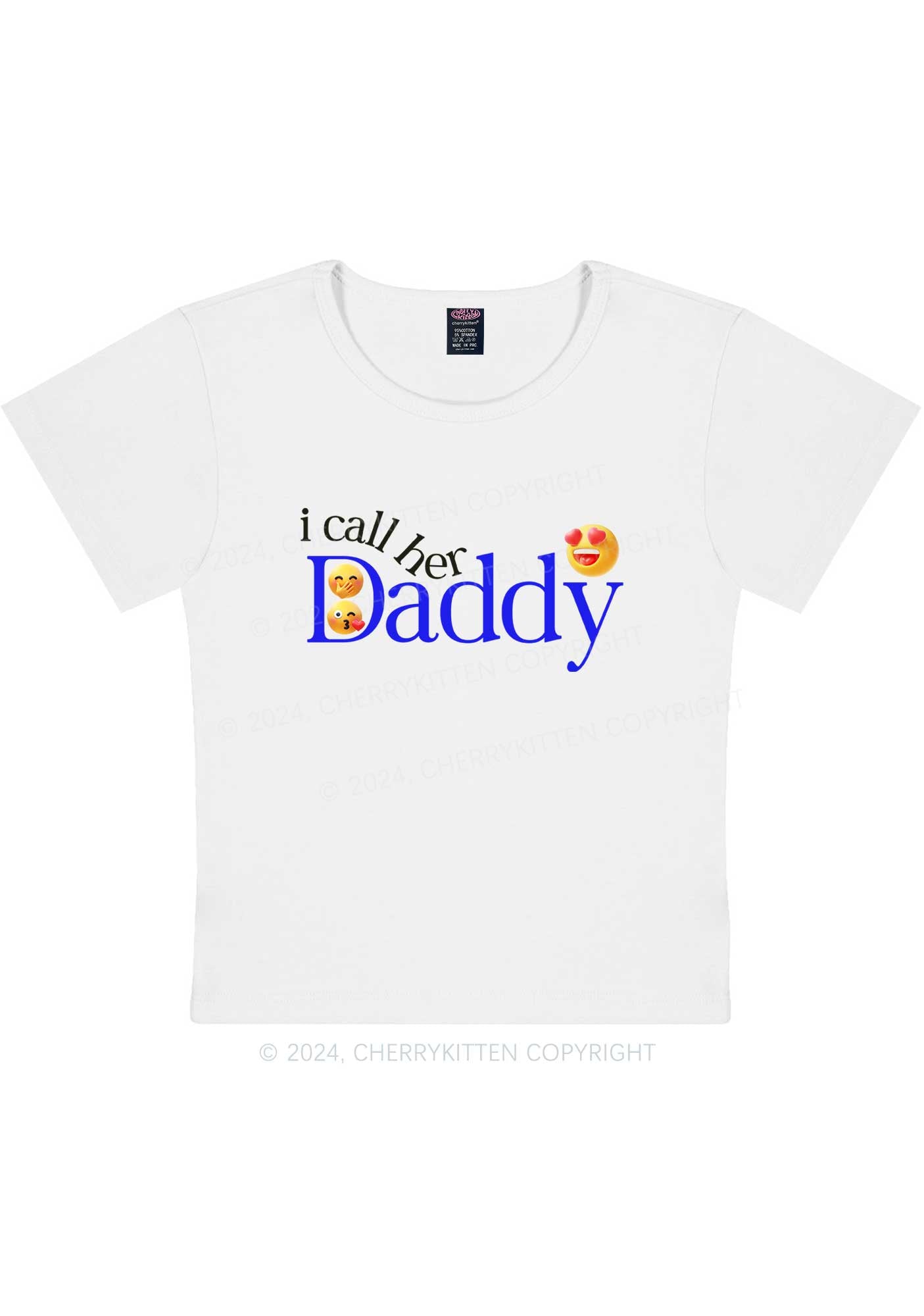 Curvy Call Her Daddy Y2K Baby Tee Cherrykitten
