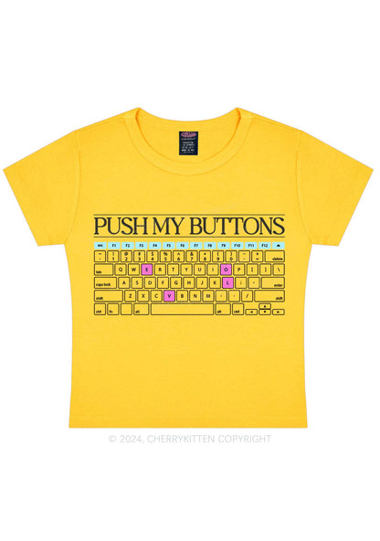 Push My Buttons Y2K Baby Tee Cherrykitten