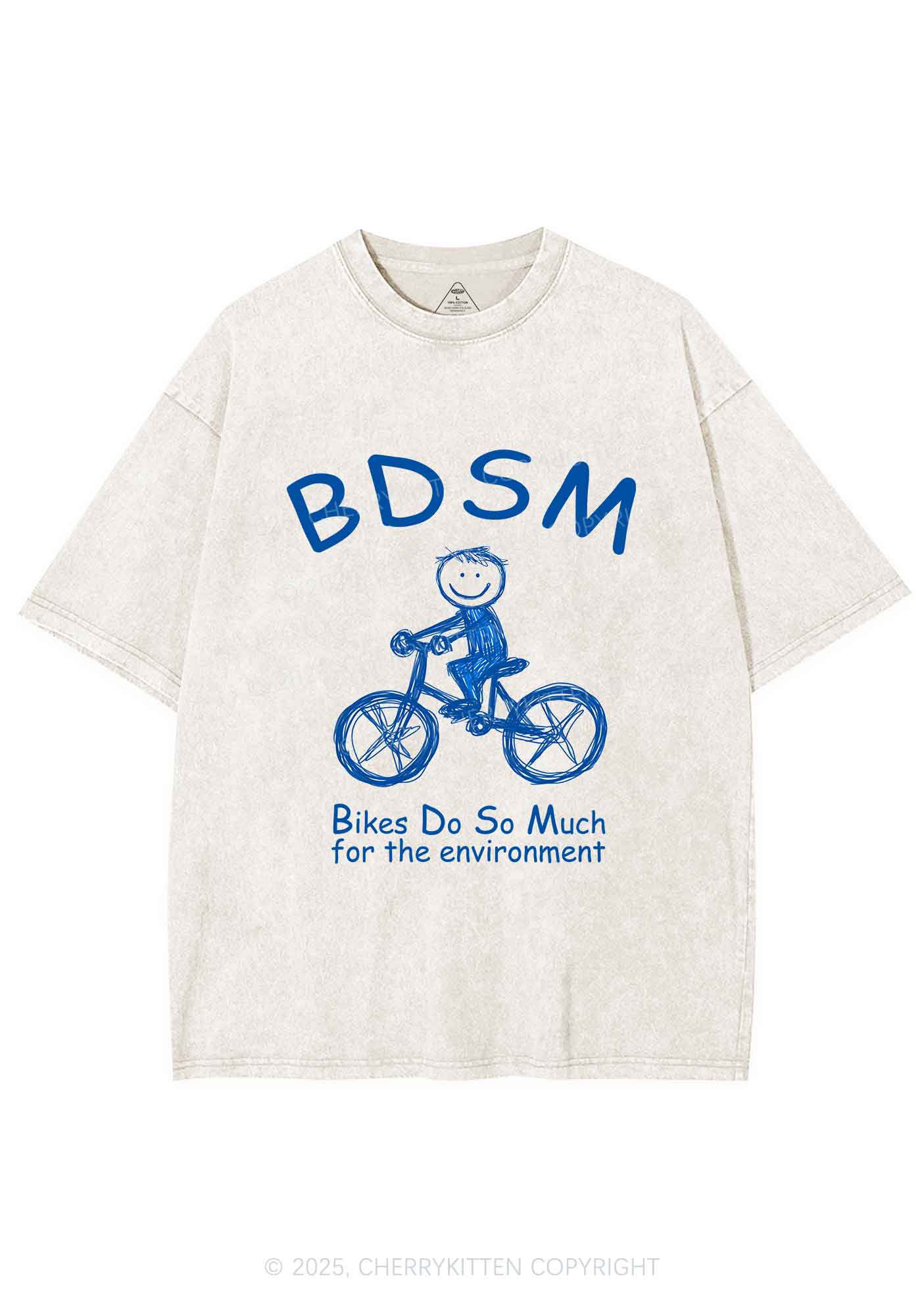 Bikes Do Much Environment Y2K Shirts Washed Tee Cherrykitten