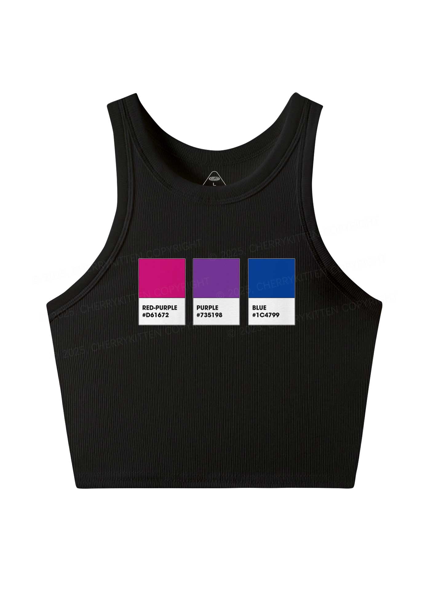 Bisexual Flag Colors Pride Y2K Crop Tank Top Cherrykitten