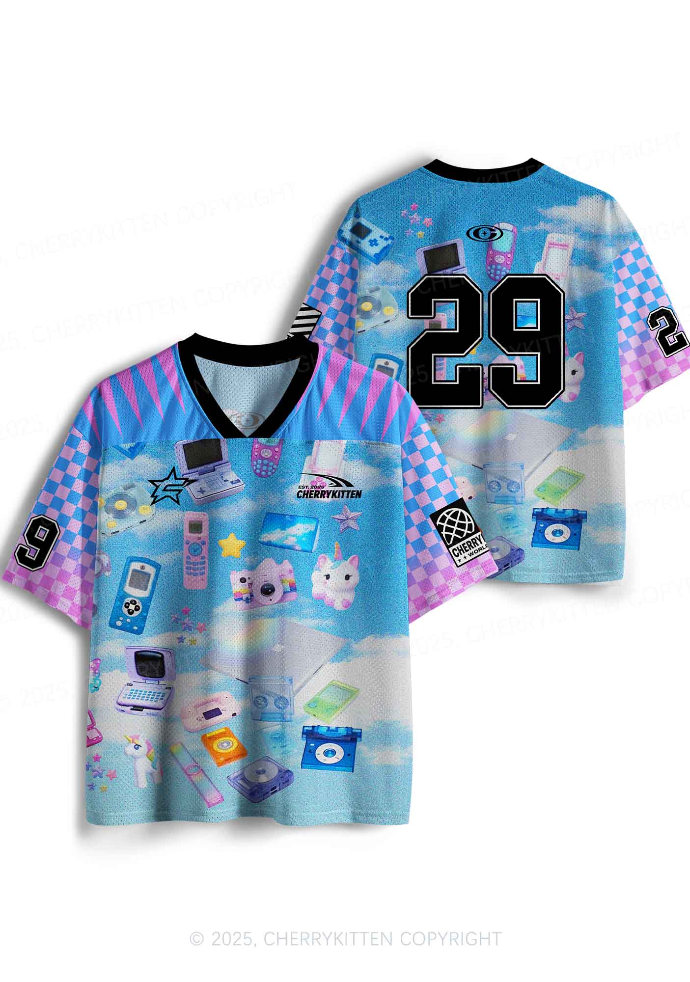 Custom Punk Digital Y2K Sport Jersey Shirts Cherrykitten