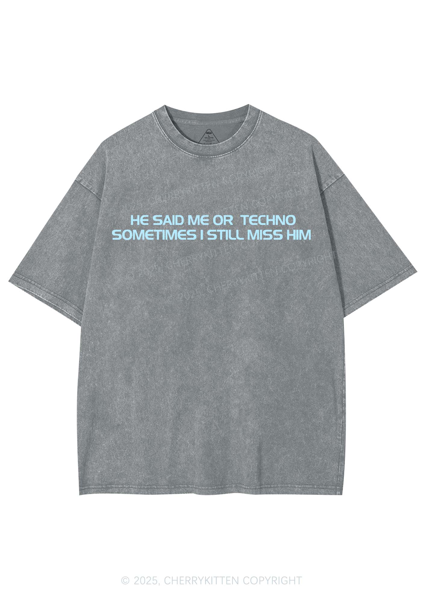Me Or Techno Y2K Shirts Washed Tee Cherrykitten