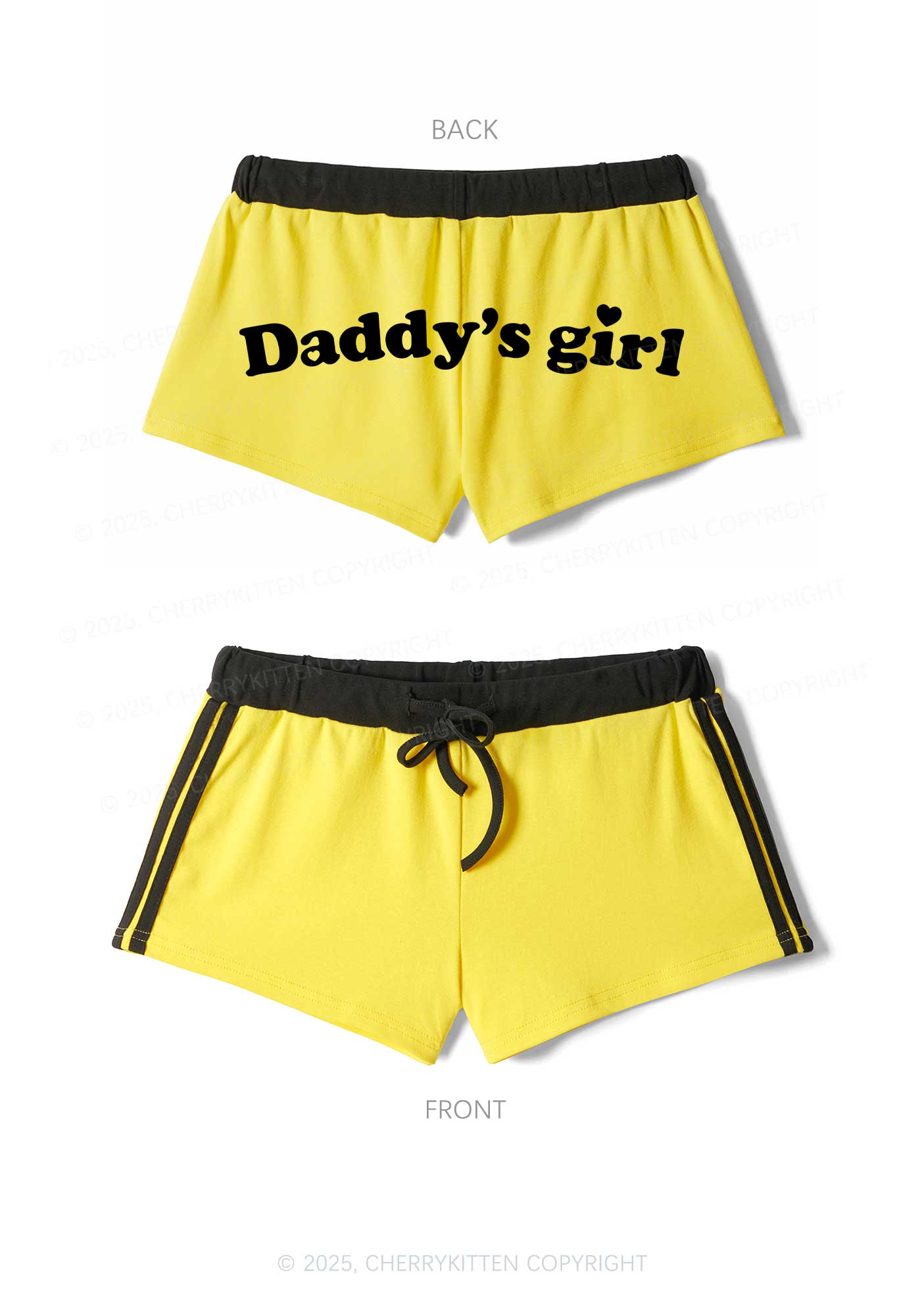 Daddys Girl Y2K Drawstring Mini Shorts Cherrykitten