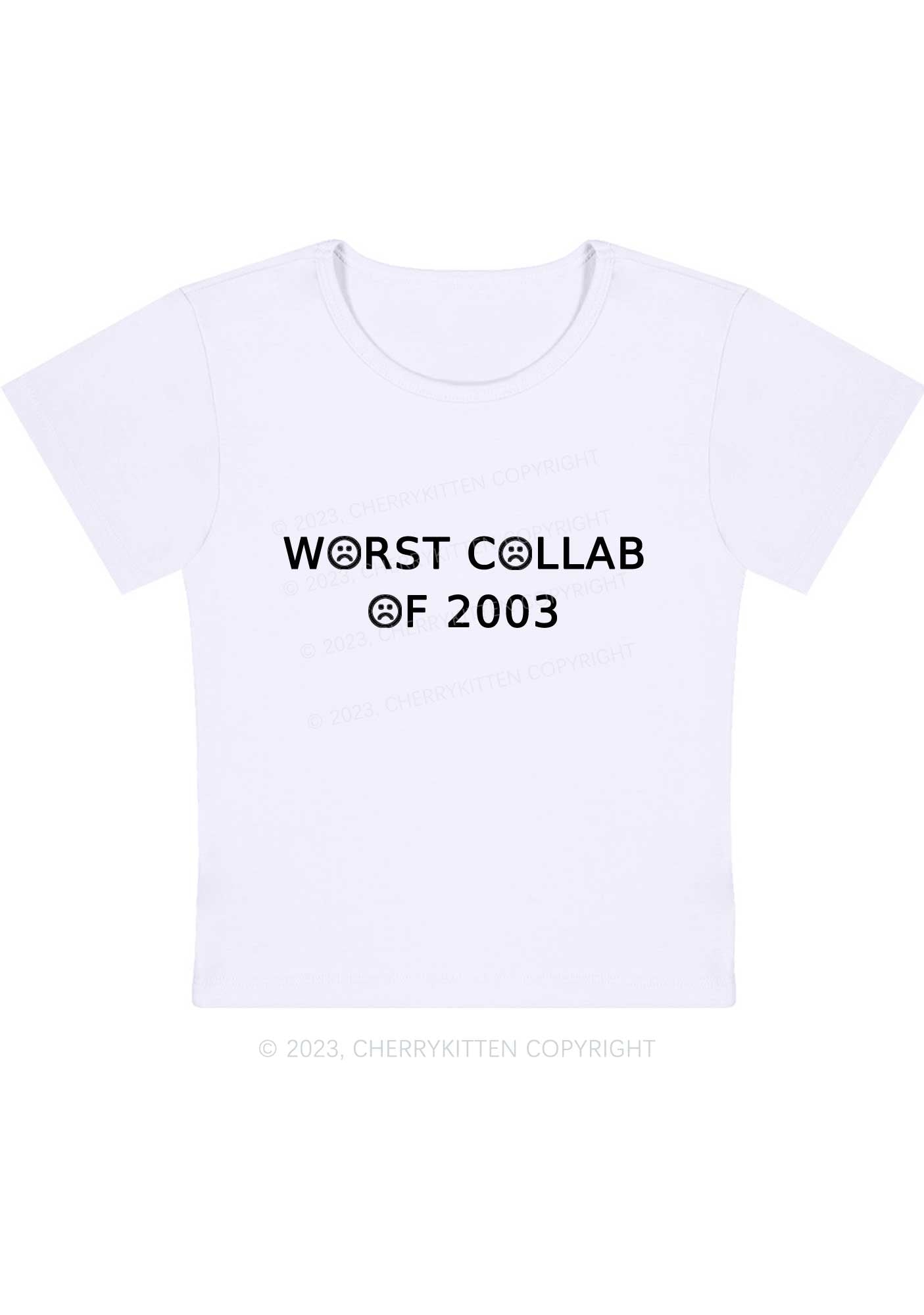 Curvy Custom Year Worst Collab Baby Tee Cherrykitten