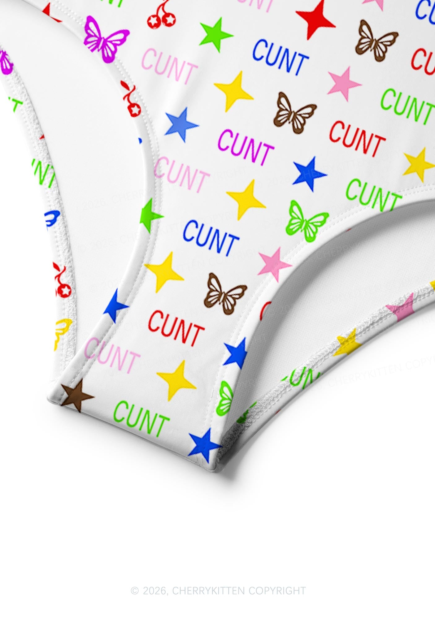 Colorful Cxxt Y2K Print Bikini Set Cherrykitten